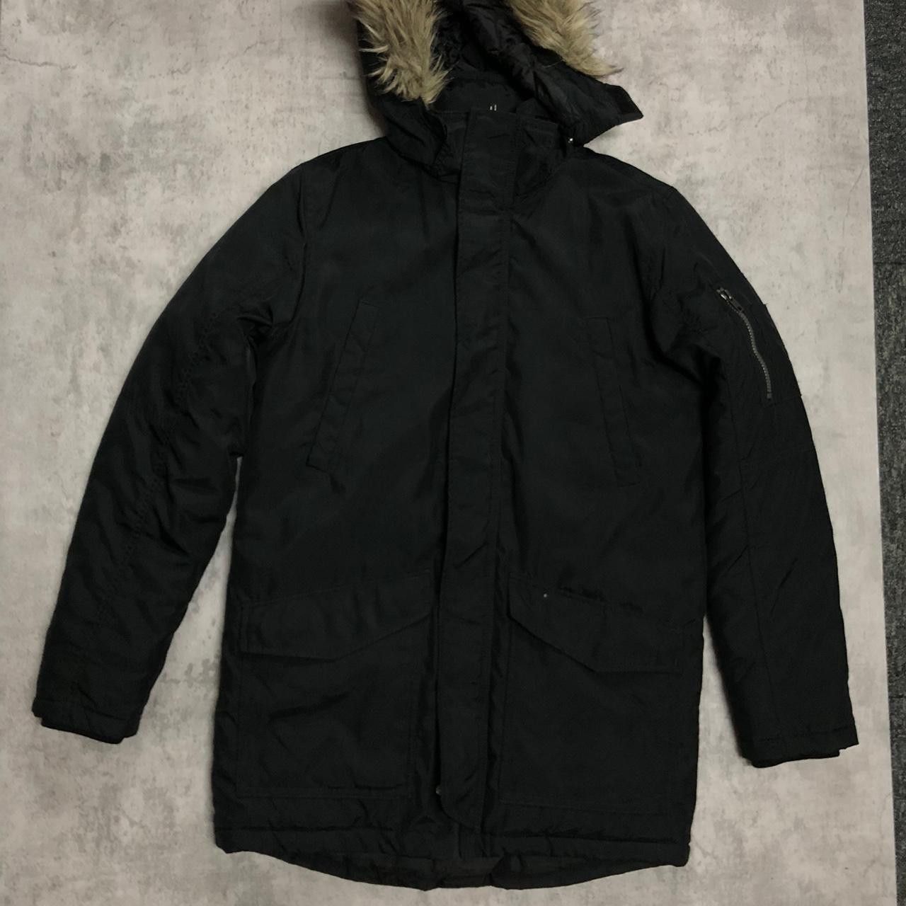 Other Black streetwear parka with fur hood #wintercoats Size US M / EU 48-50 / 2 - 1 Thumbnail