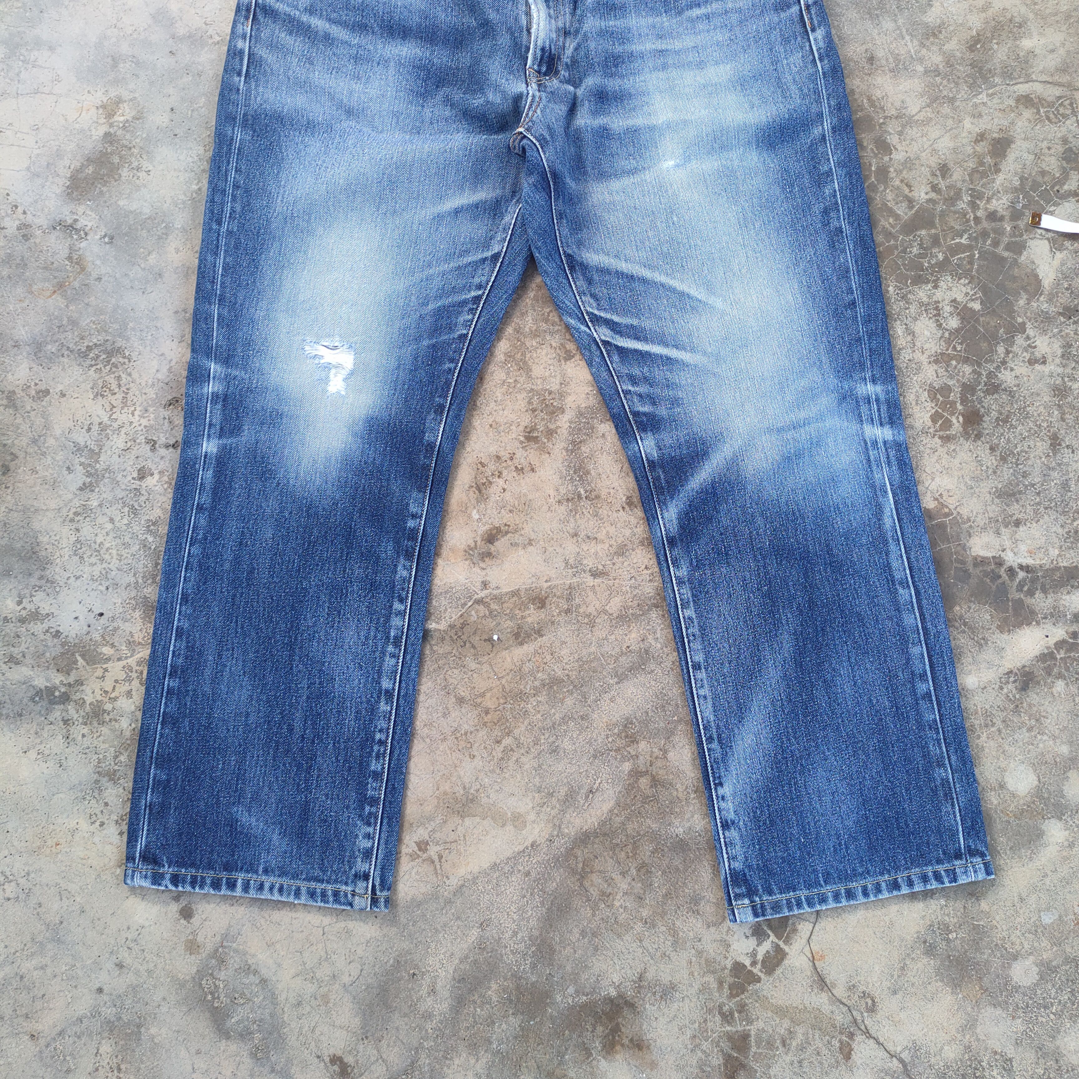 Japanese Brand × Jean × Vintage W38 VINTAGE JAPANESE DISTRESSED FADED JEANS PANTS Size US 38 / EU 54 - 4 Thumbnail