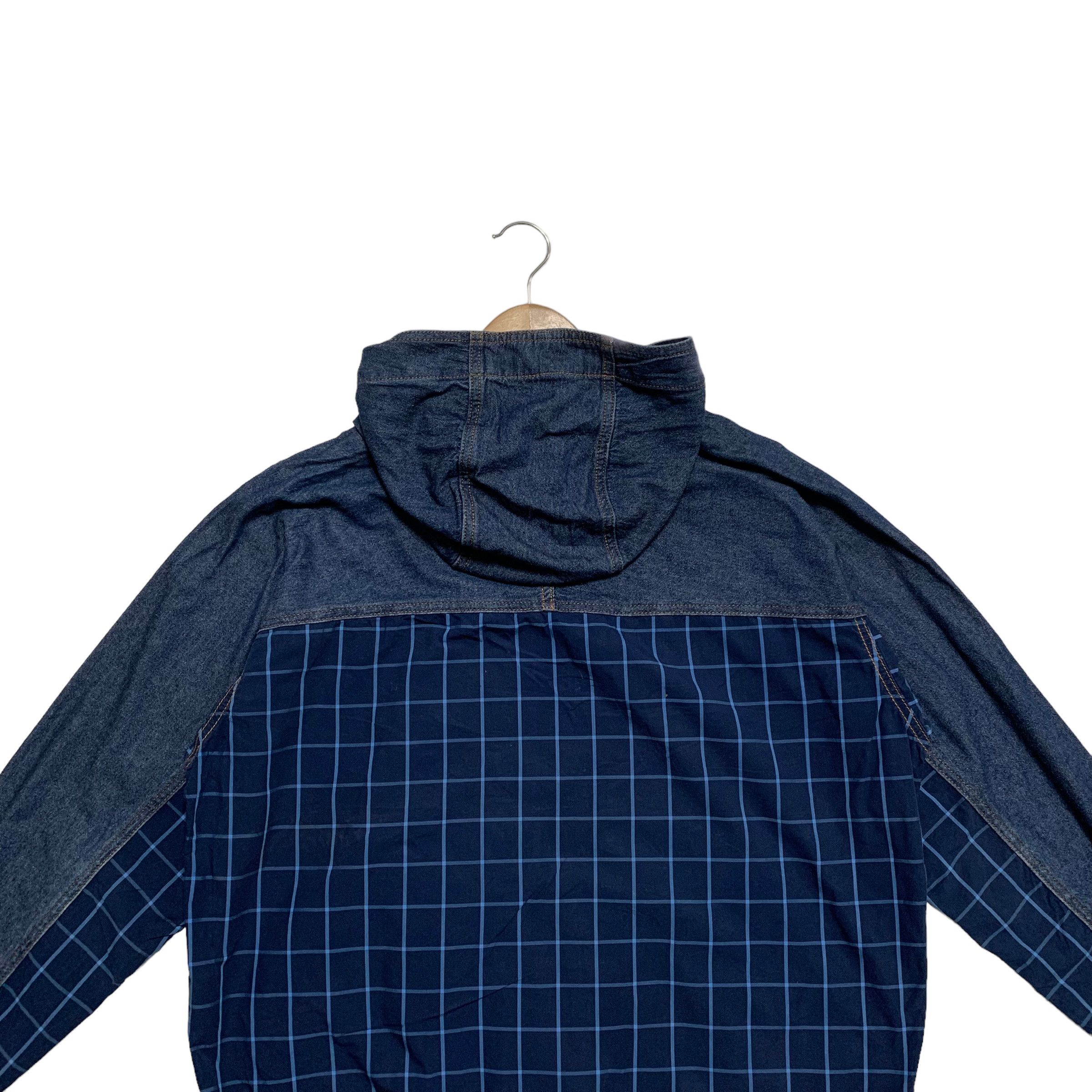 Frapbois Frapbois By Issey Miyake Denim Plaid Hooded Jacket Size US M / EU 48-50 / 2 - 6 Thumbnail