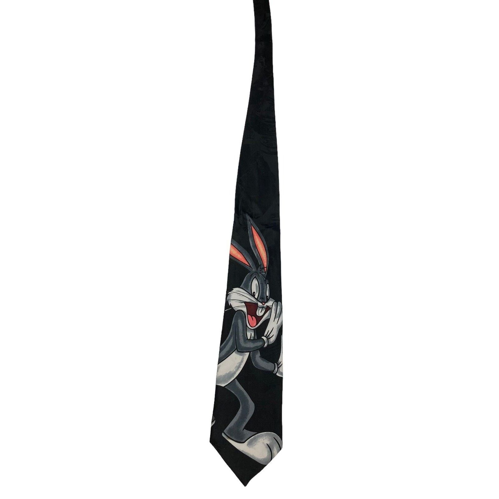 Vintage Looney Tunes Mania Bugs Bunny Cartoon Vintage Necktie Size ONE SIZE - 3 Thumbnail