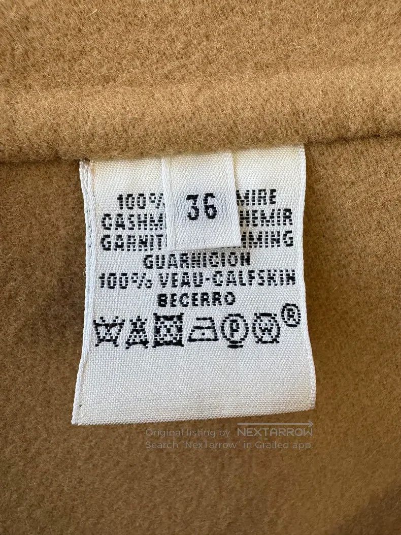 Hermes Hermes Brown lapel button double-sided cashmere overcoat, Size XS / US 0-2 / IT 36-38 - 7 Thumbnail