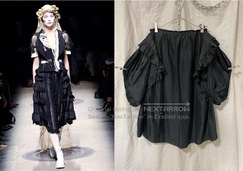 Other Comme Des Garcons size L Beaded satin half skirt Size 23" - 1 Thumbnail