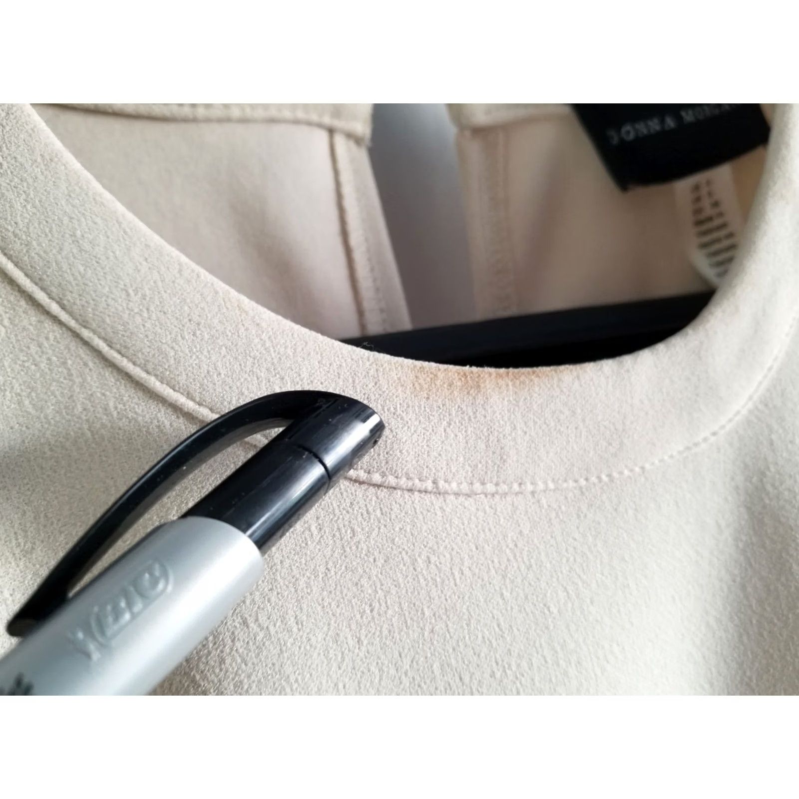 Donna Morgan Donna Morgan Sheath Dress Beige 4 Light Stretch Bell Sleeve Knee Length Regular Women Vintage No Size S / US 4 / IT 40 - 6 Thumbnail