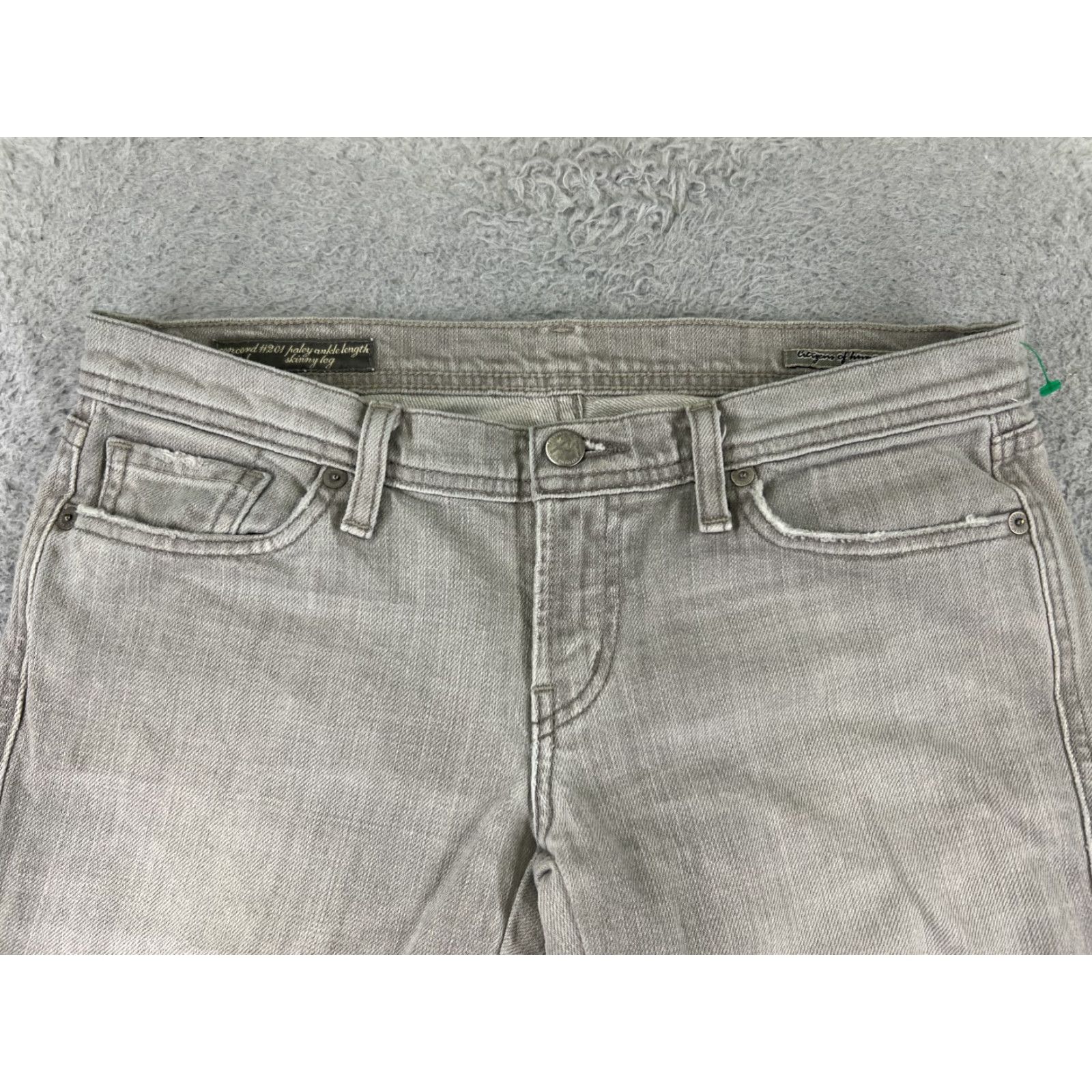 Citizens Of Humanity Citizens of Humanity Ingrid Jeans Women 29 Gray Denim Ankle Skinny 5-Pocket Distressed Modern American Western Cigarettes? Size 29" - 4 Thumbnail