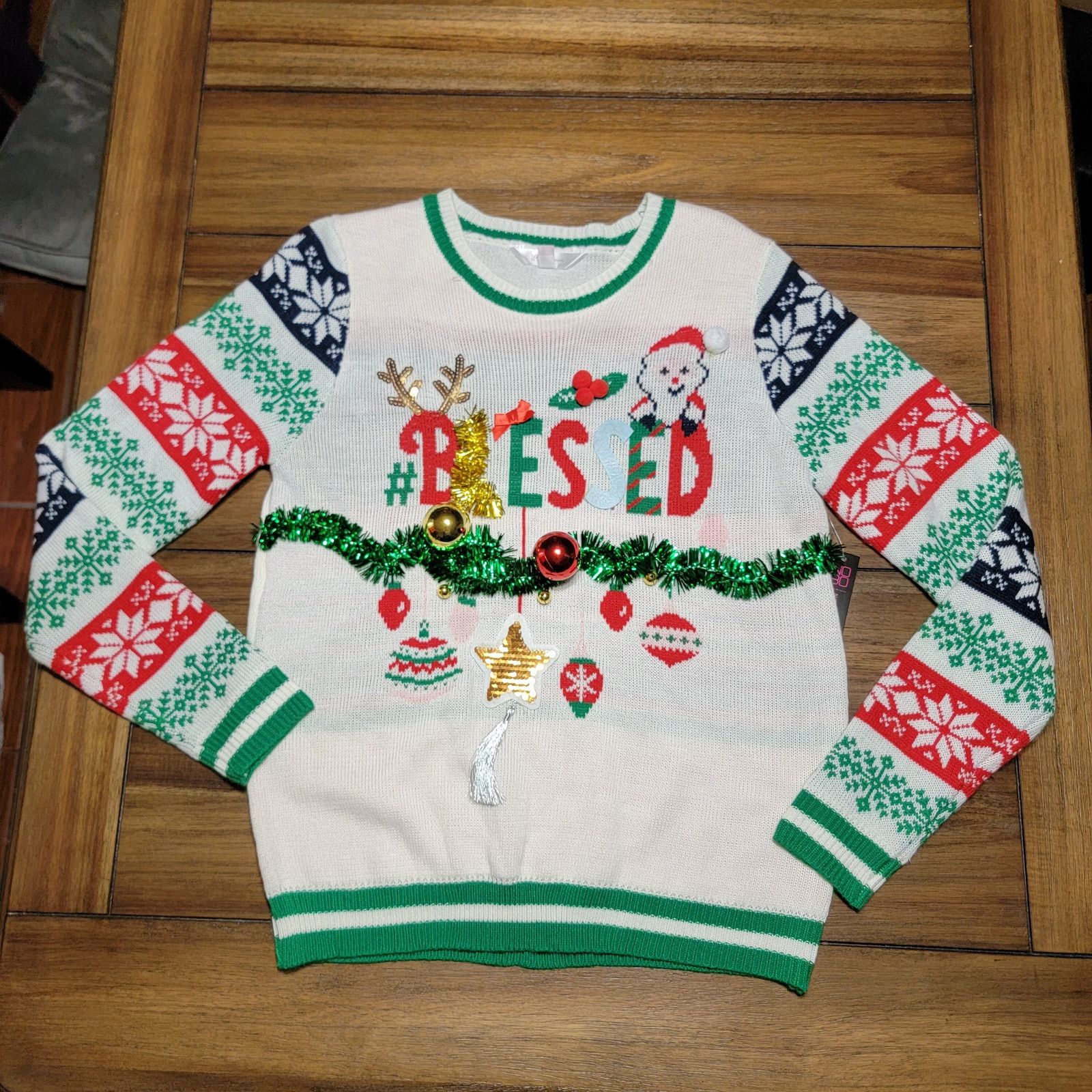 Other NoBo LS Knit Sweater w/ Baubles & Garland - Adult S NWT Size S / US 4 / IT 40 - 1 Thumbnail