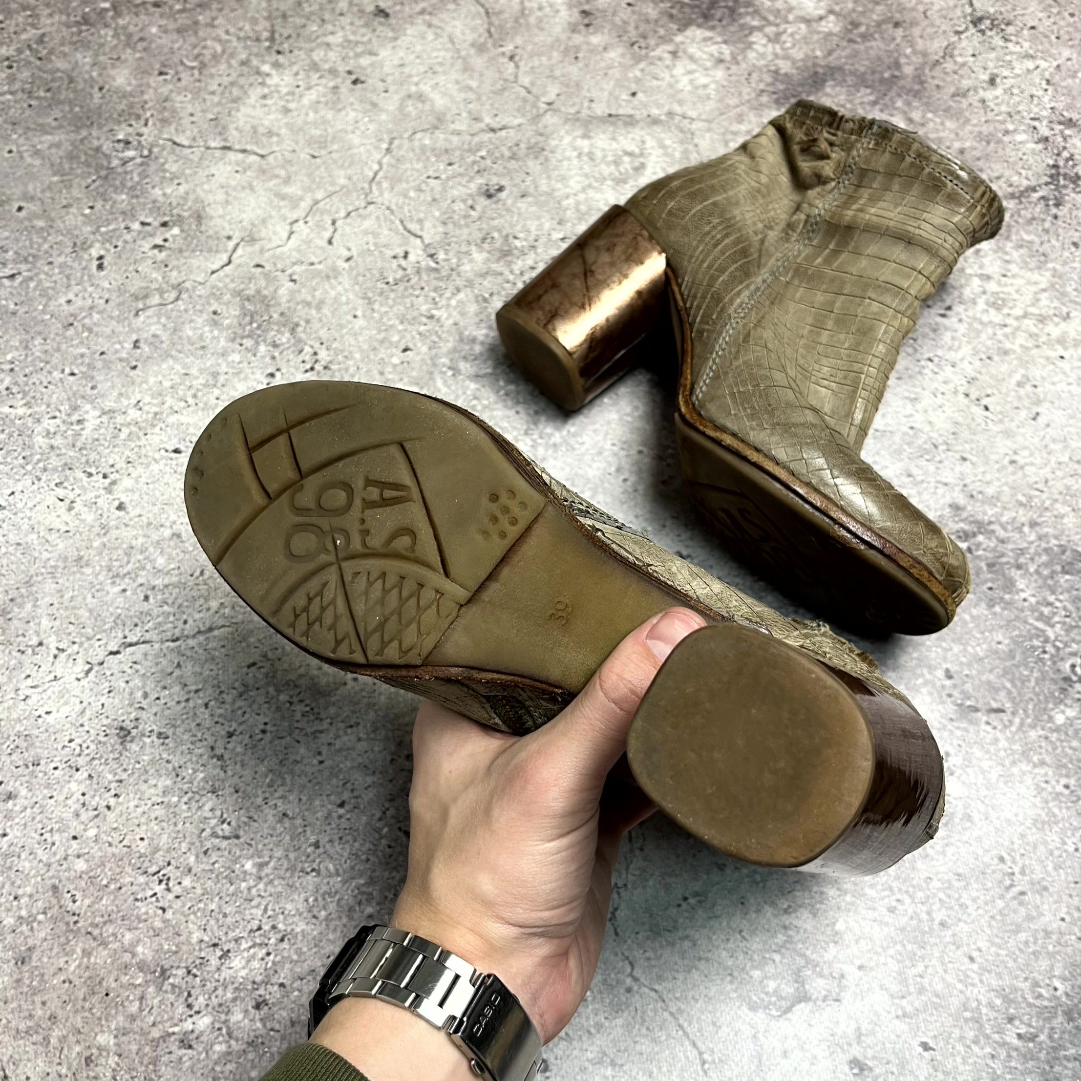 A.S.98 AS 98 Airstep Leather Ankle Boots Block Heel Size EU 39 Size US 9 / IT 39 - 8 Thumbnail