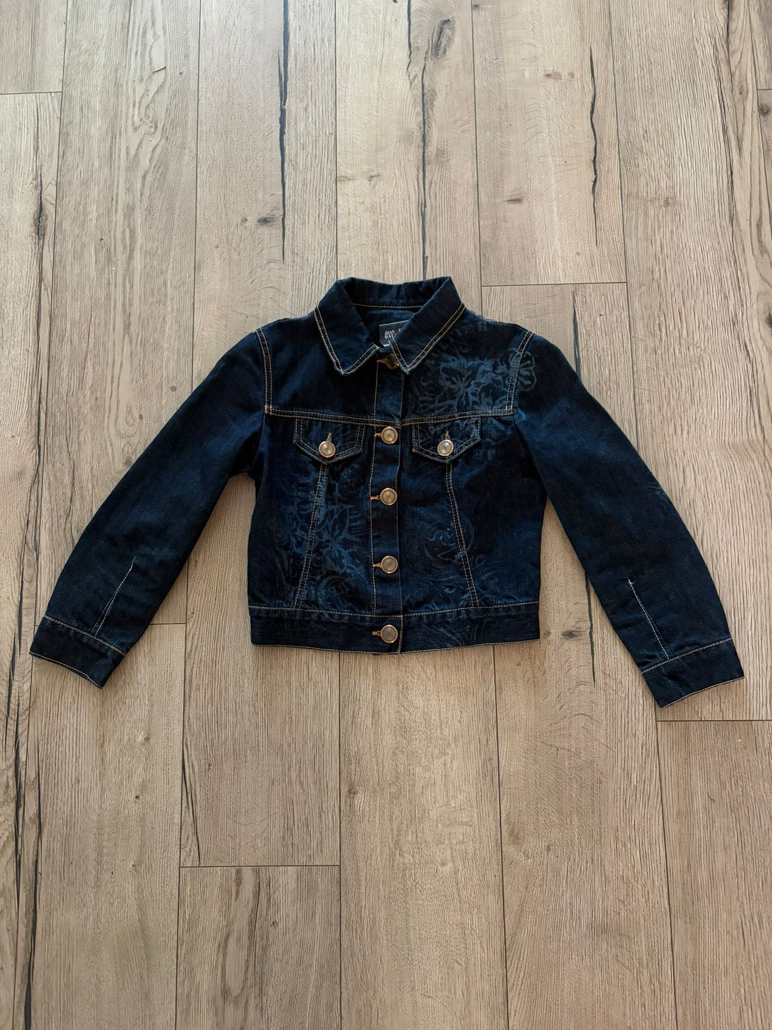 Jean Paul Gaultier Jean Paul Gaultier Jeans 90s Flower Denim Jacket Navy Sz L Size US M / EU 48-50 / 2 - 2 Thumbnail