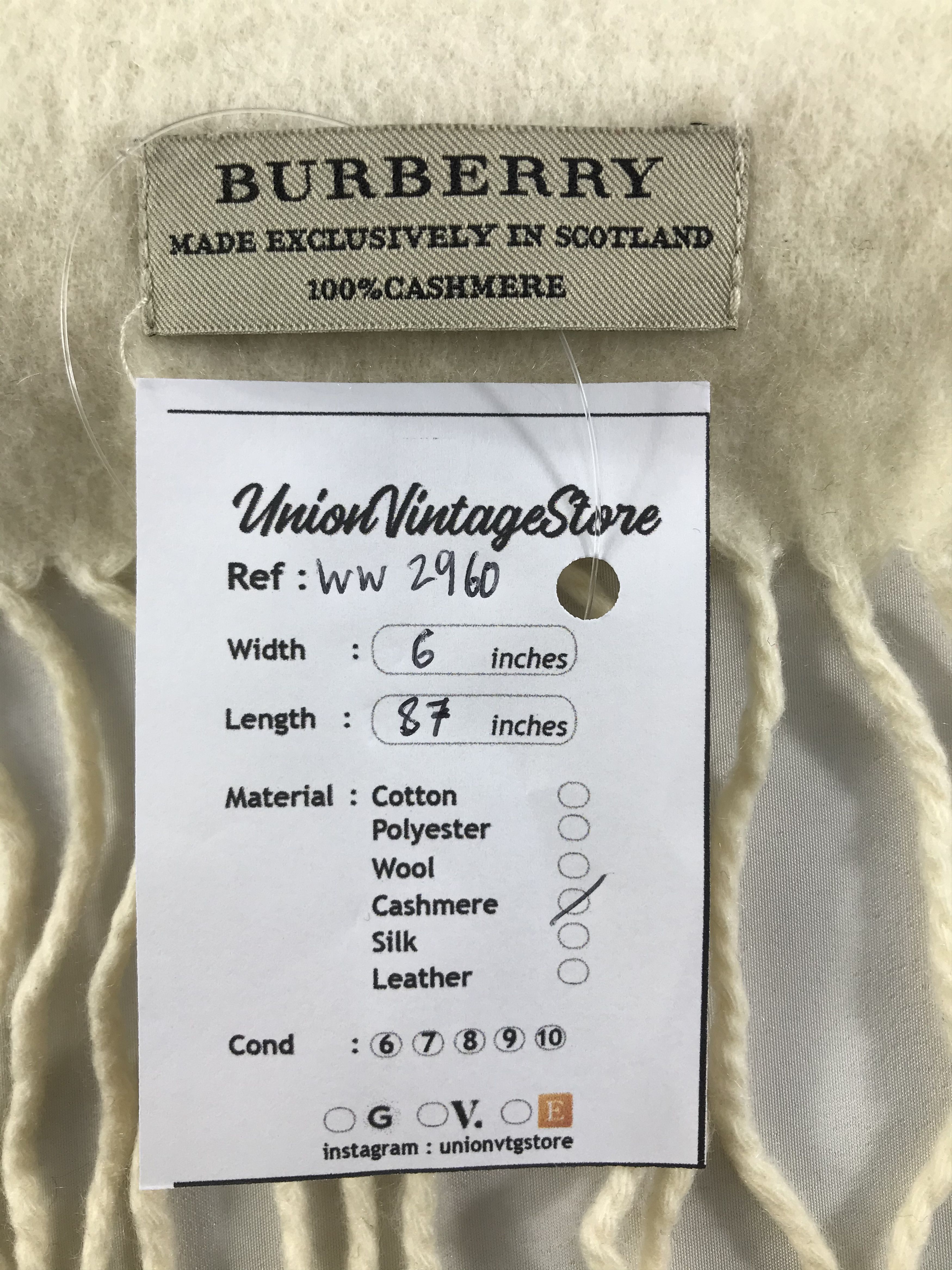Burberry × Vintage Burberry Scarf / Muffler / Neckwear - WW2960 Size ONE SIZE - 5 Thumbnail
