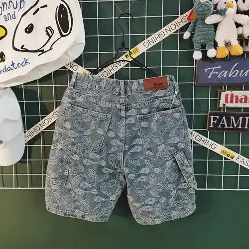 Japanese Brand Kahori x Riho Flower denim shorts embroidered pants Size US 28 / EU 44 - 4 Thumbnail