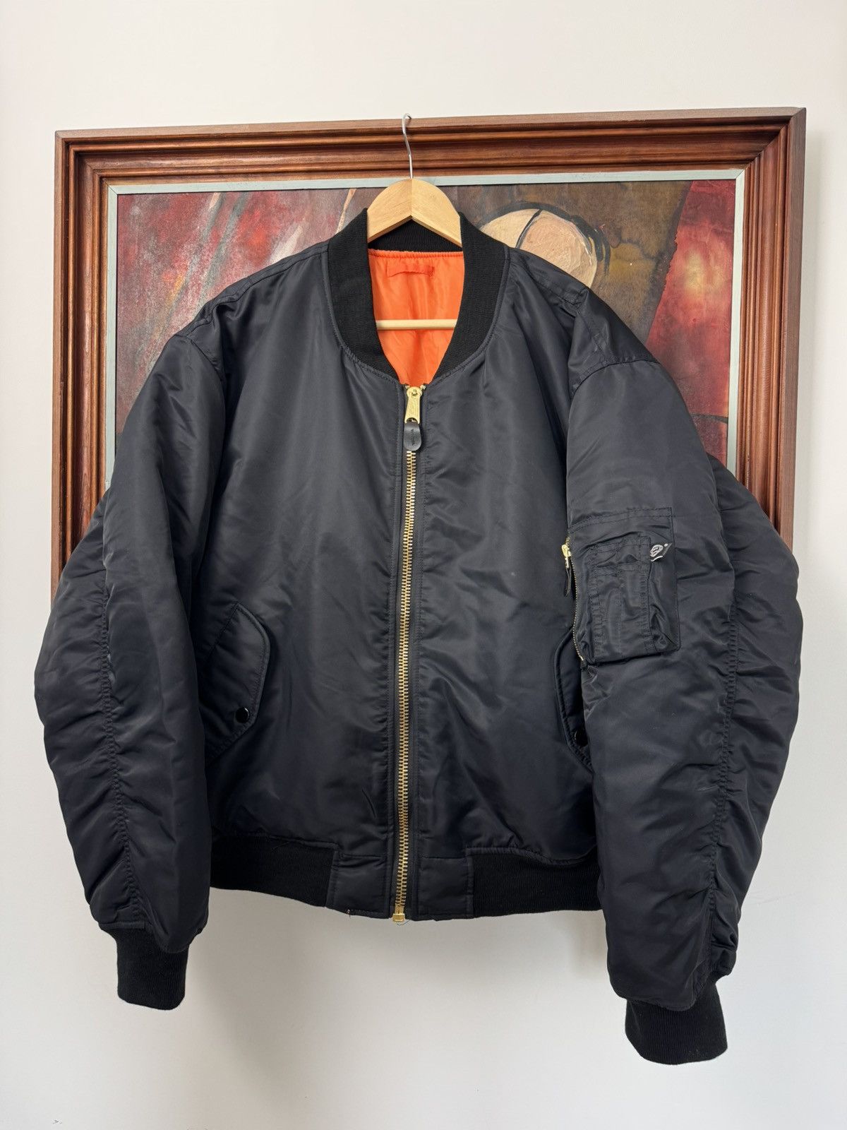 Other Ma1 Flyer Black Vintage Nylon Bomber Jacket BoxyFit Oversize Size US M / EU 48-50 / 2 - 1 Thumbnail