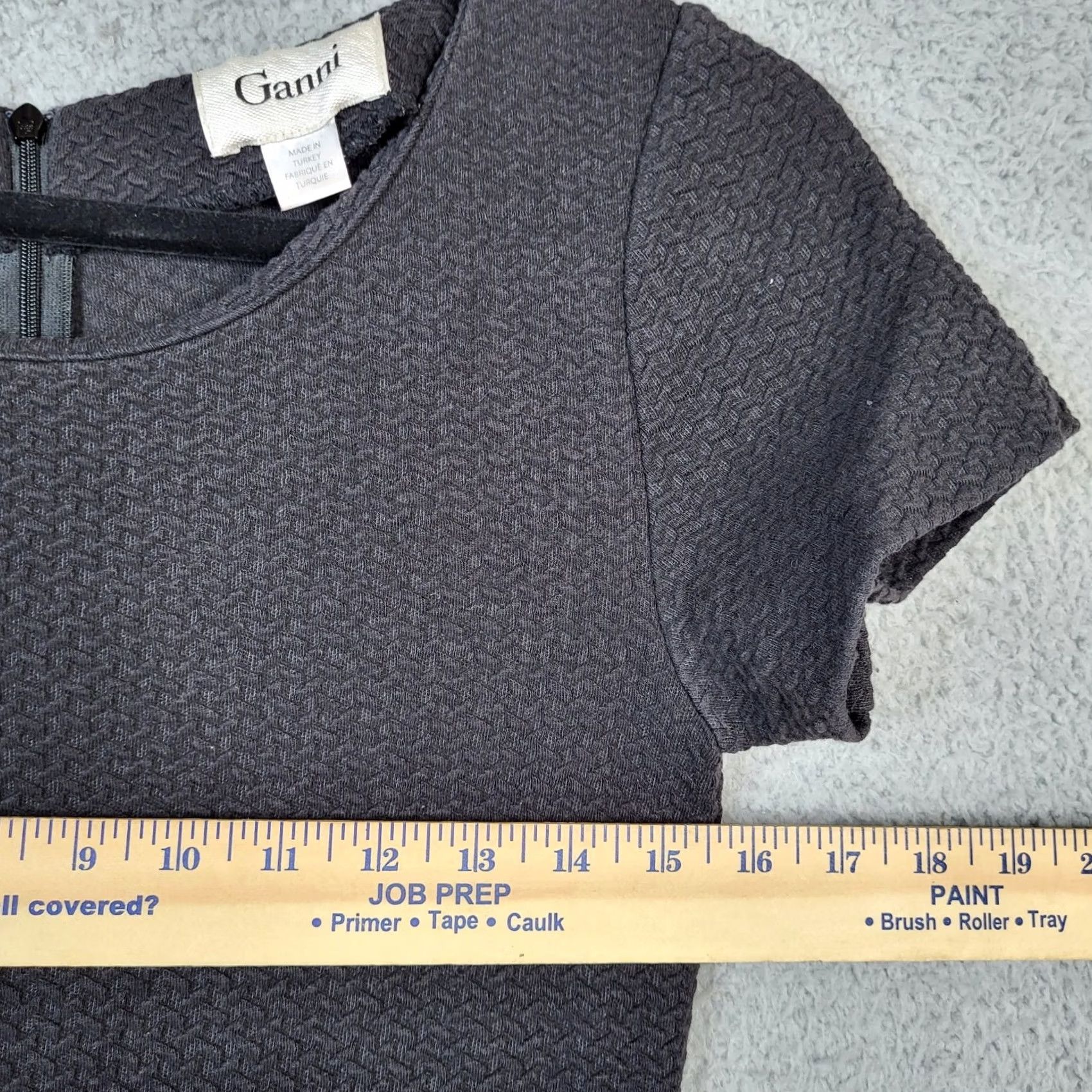 Ganni VINTAGE? No. Ganni Black Knit Skater Textured Mini Dress Women's M Size M / US 6-8 / IT 42-44 - 5 Thumbnail
