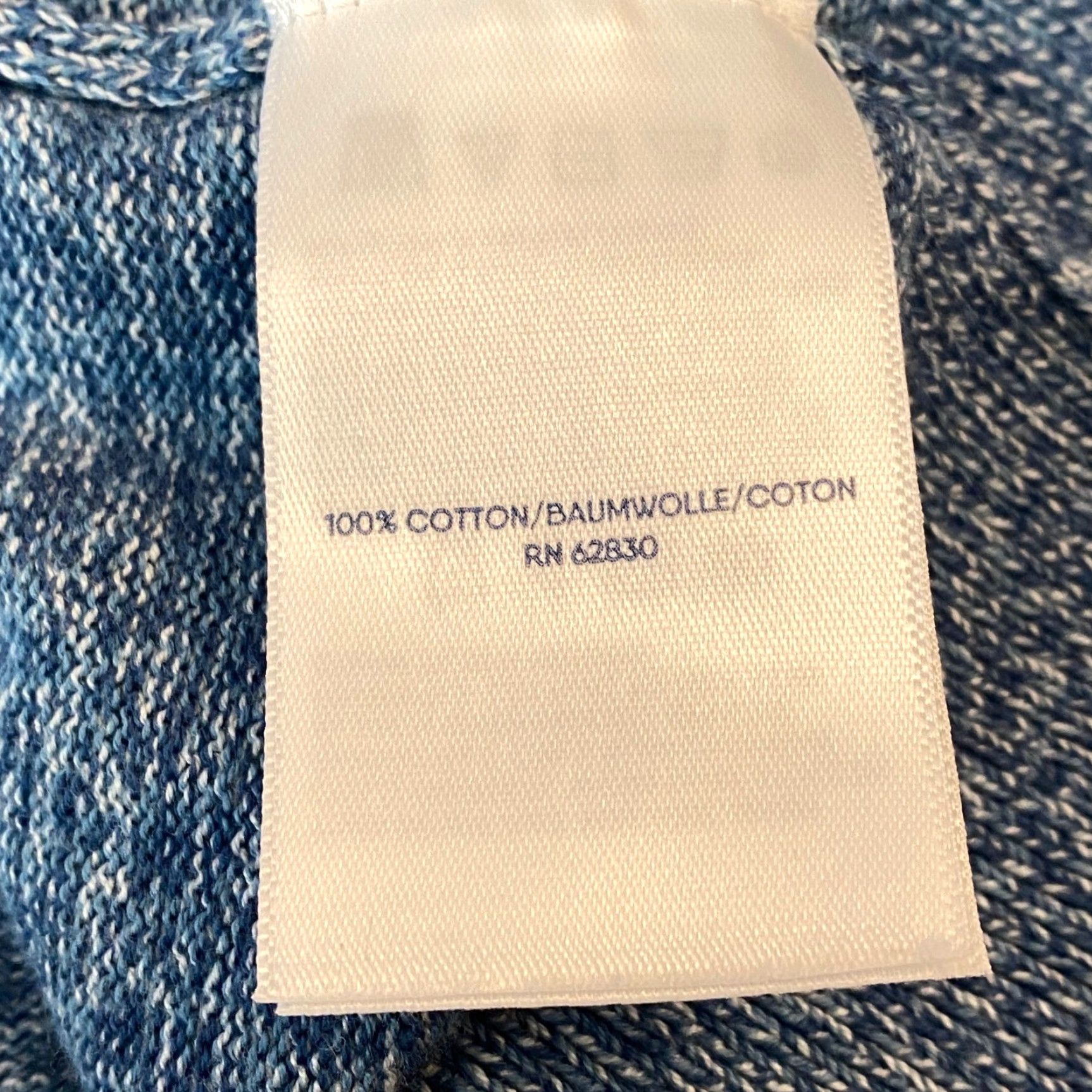 Lands' End Lands' End Mens Large Blue Heathered Crewneck Pullover Knit Cotton Sweater Shirt Size US L / EU 52-54 / 3 - 4 Thumbnail