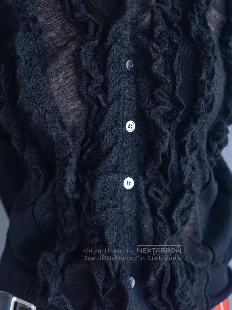 Junya Watanabe JUNYA WATANABE Black lace knitted top Size M / US 6-8 / IT 42-44 - 4 Thumbnail