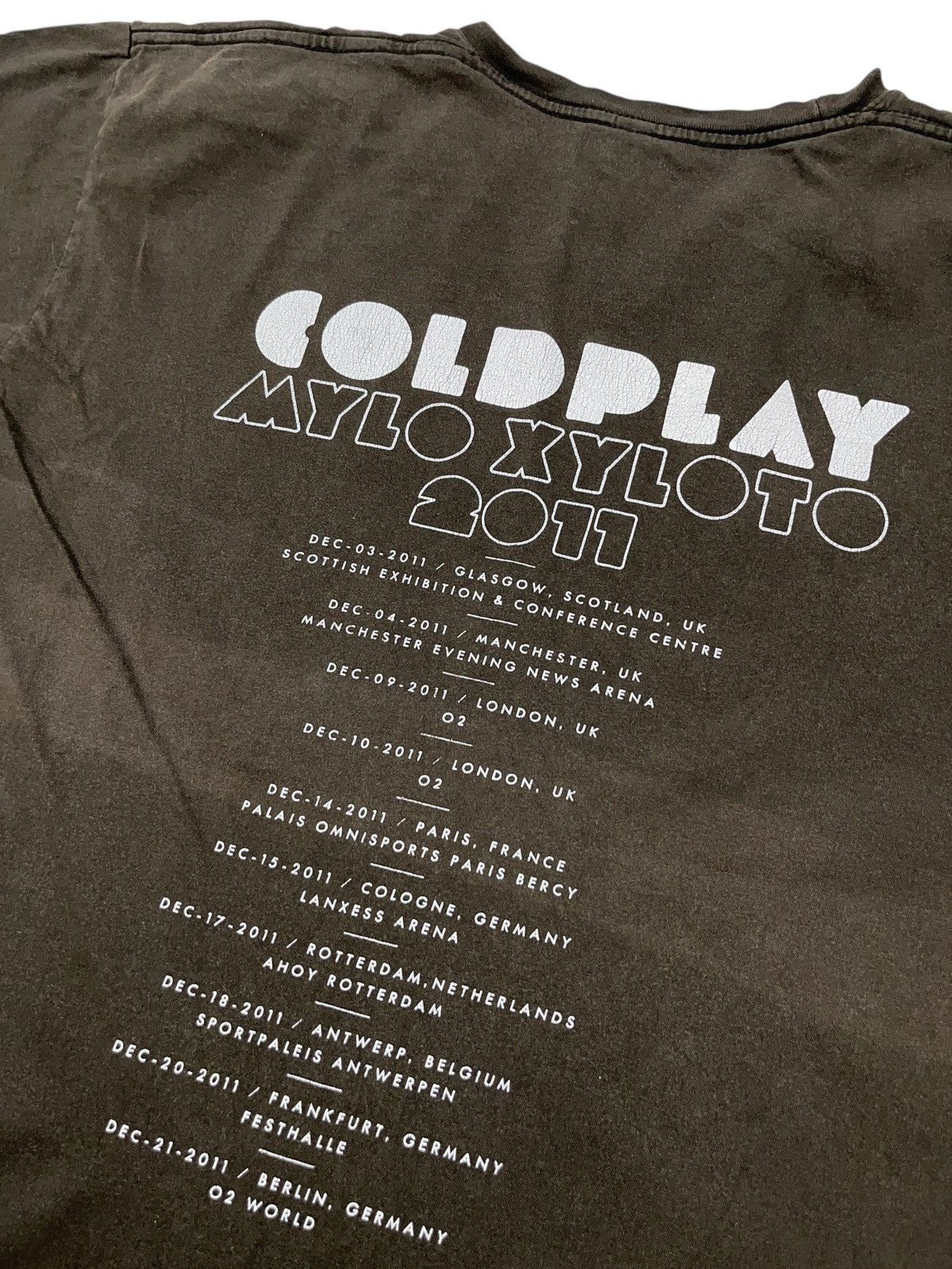 Band Tees Coldplay 2011 Mylo Xyloto Tour Band T-shirt Oasis Muse Size US L / EU 52-54 / 3 - 8 Thumbnail