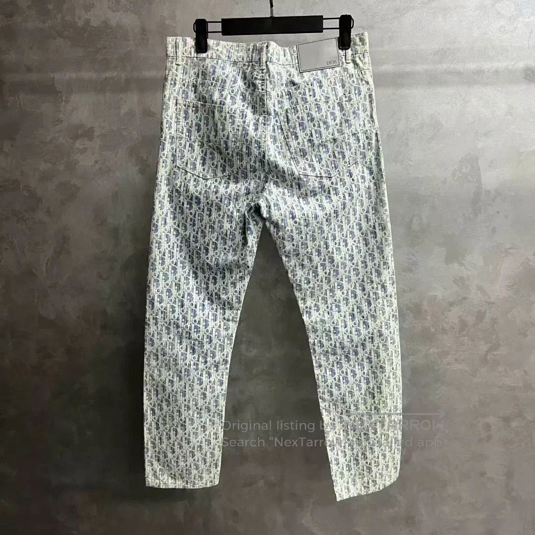 Dior dior blue printed slim-fit jeans. Size US 29 - 6 Thumbnail