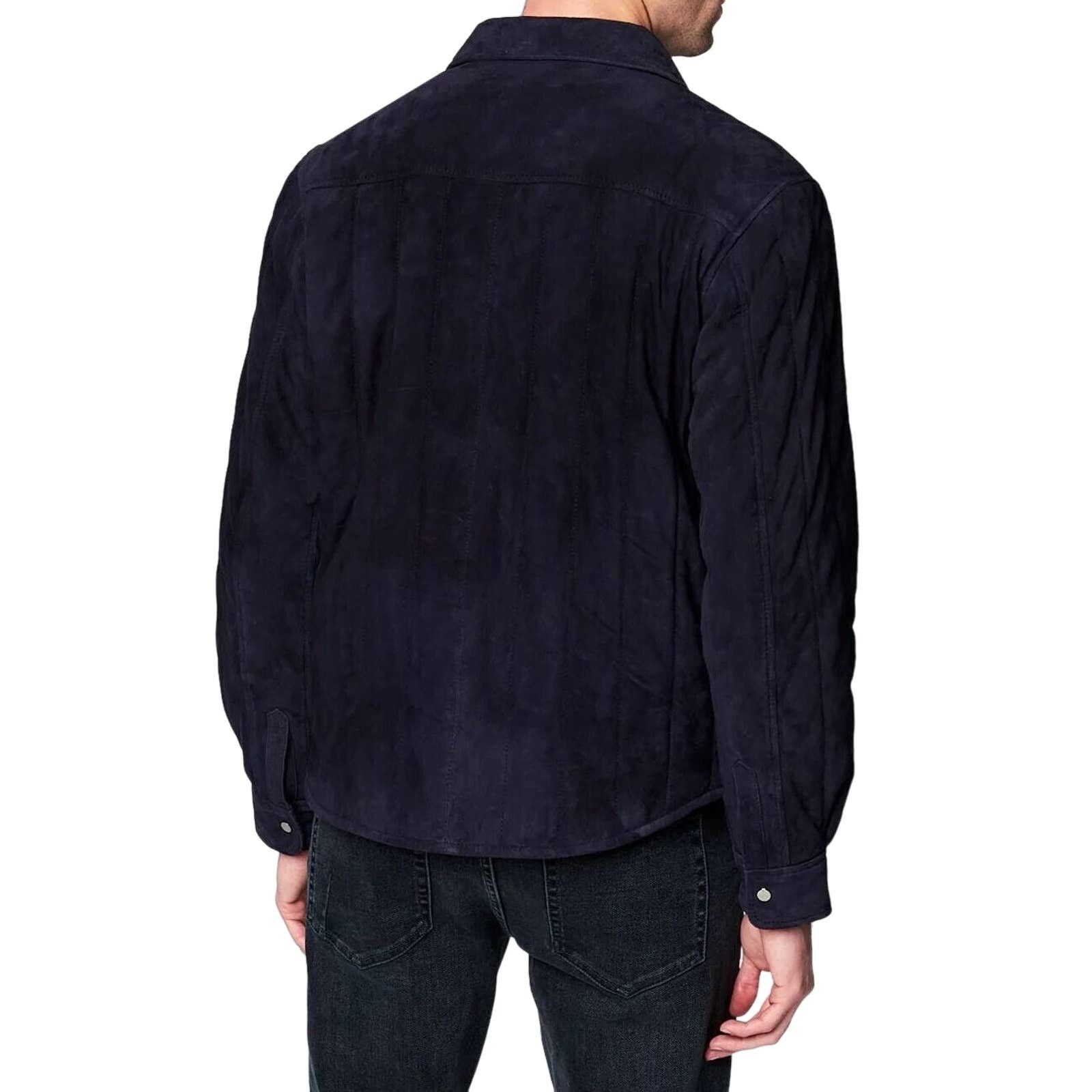 BLANKNYC B5 NWT BLANK NYC Blue Goatskin Suede Quilted Jacket M $398 Size US M / EU 48-50 / 2 - 4 Thumbnail