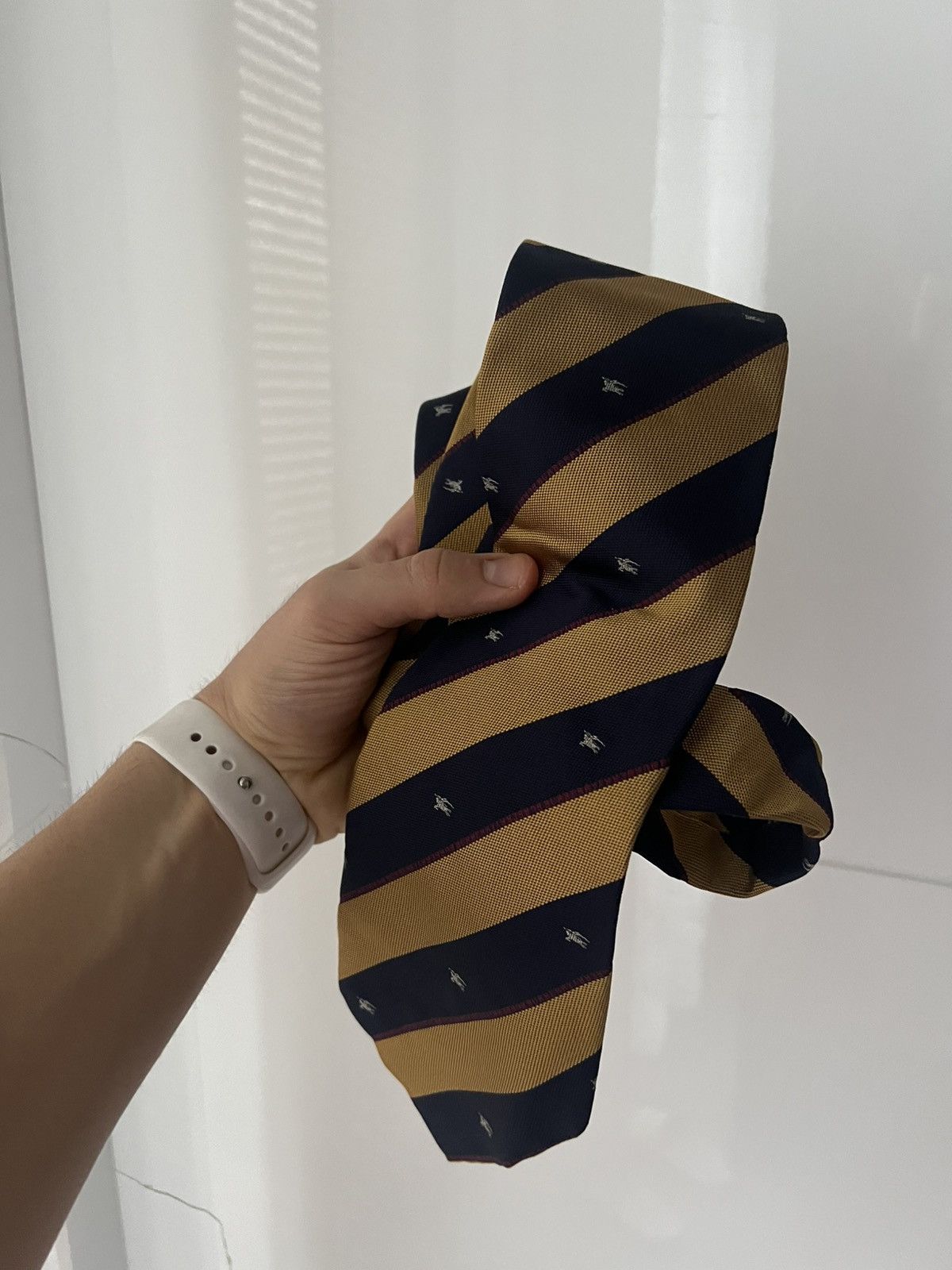 Burberry × Vintage ‼️Vintage Monogram Burberry London Luxury Silk Tie‼️ Size ONE SIZE - 8 Thumbnail