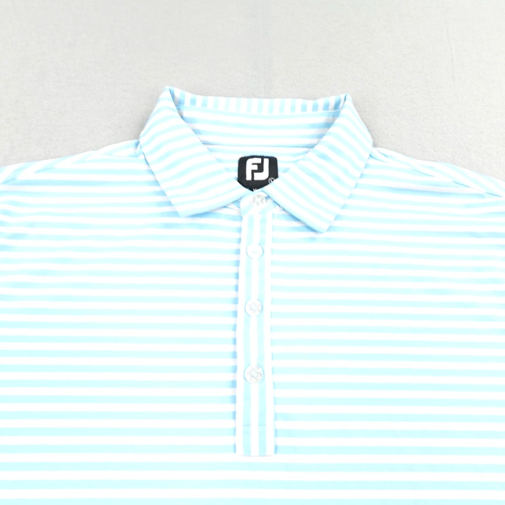 Footjoy FootJoy Polo Shirt Mens XL Blue White Striped Golf Woodbridge Club Performance Size US XL / EU 56 / 4 - 2 Thumbnail