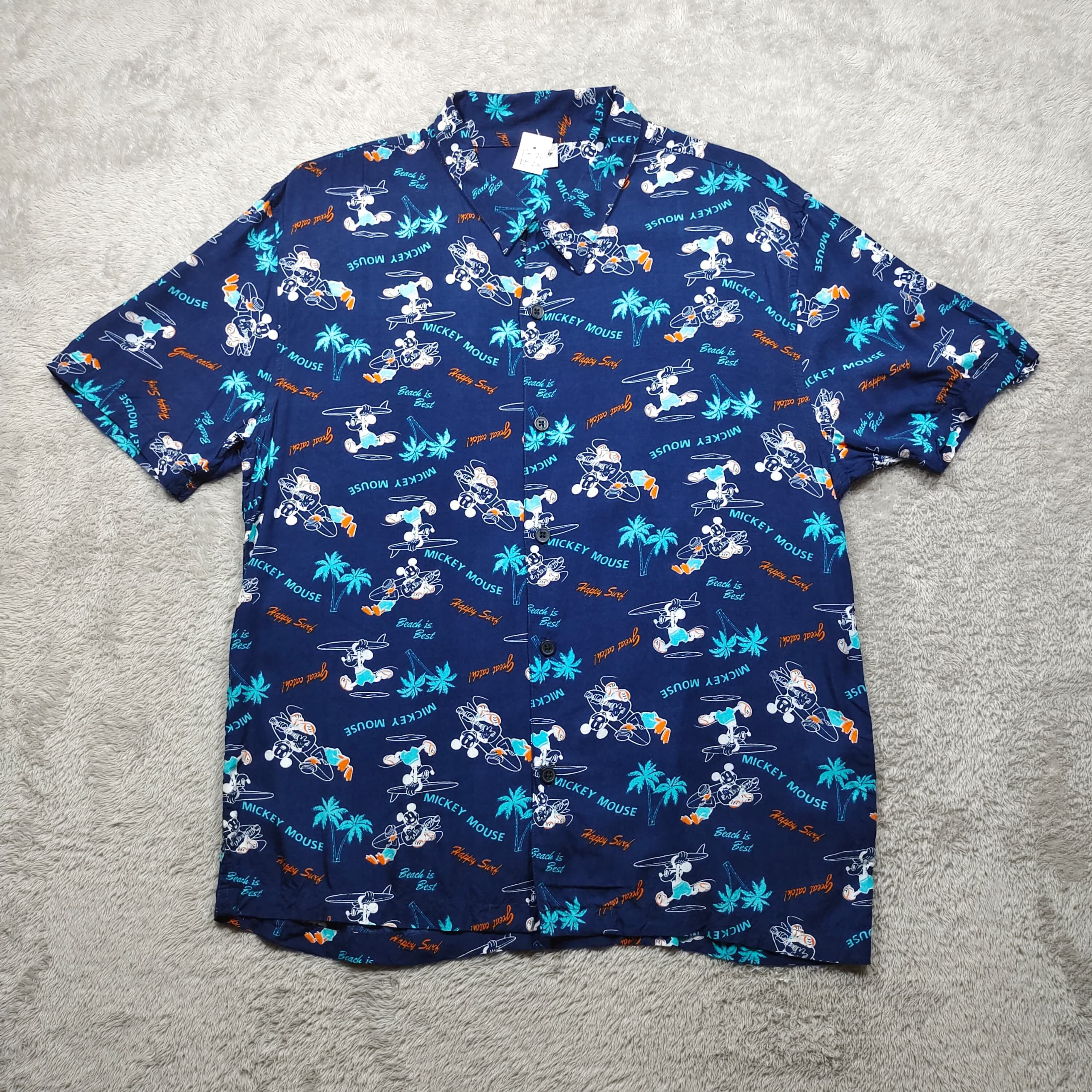 Mickey Mouse × Sun Surf 100% RAYON MICKEY MOUSE FULL PRINT HAWAII BUTTON UP SHIRT Size US L / EU 52-54 / 3 - 1 Thumbnail