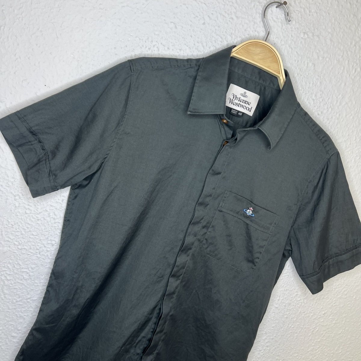 Vivienne Westwood Vivienne Westwood Short Sleeve Pocket Orb Logo Button Shirt Size US M / EU 48-50 / 2 - 4 Thumbnail