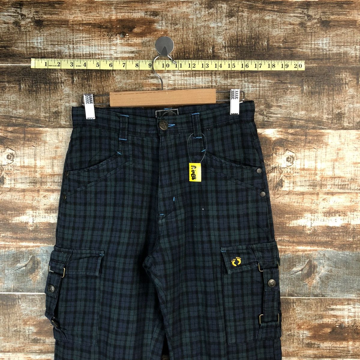 Hang Ten Hang Ten Green Checkred utility tactical Cargo Pants #A1438 Size US 26 / EU 42 - 4 Thumbnail