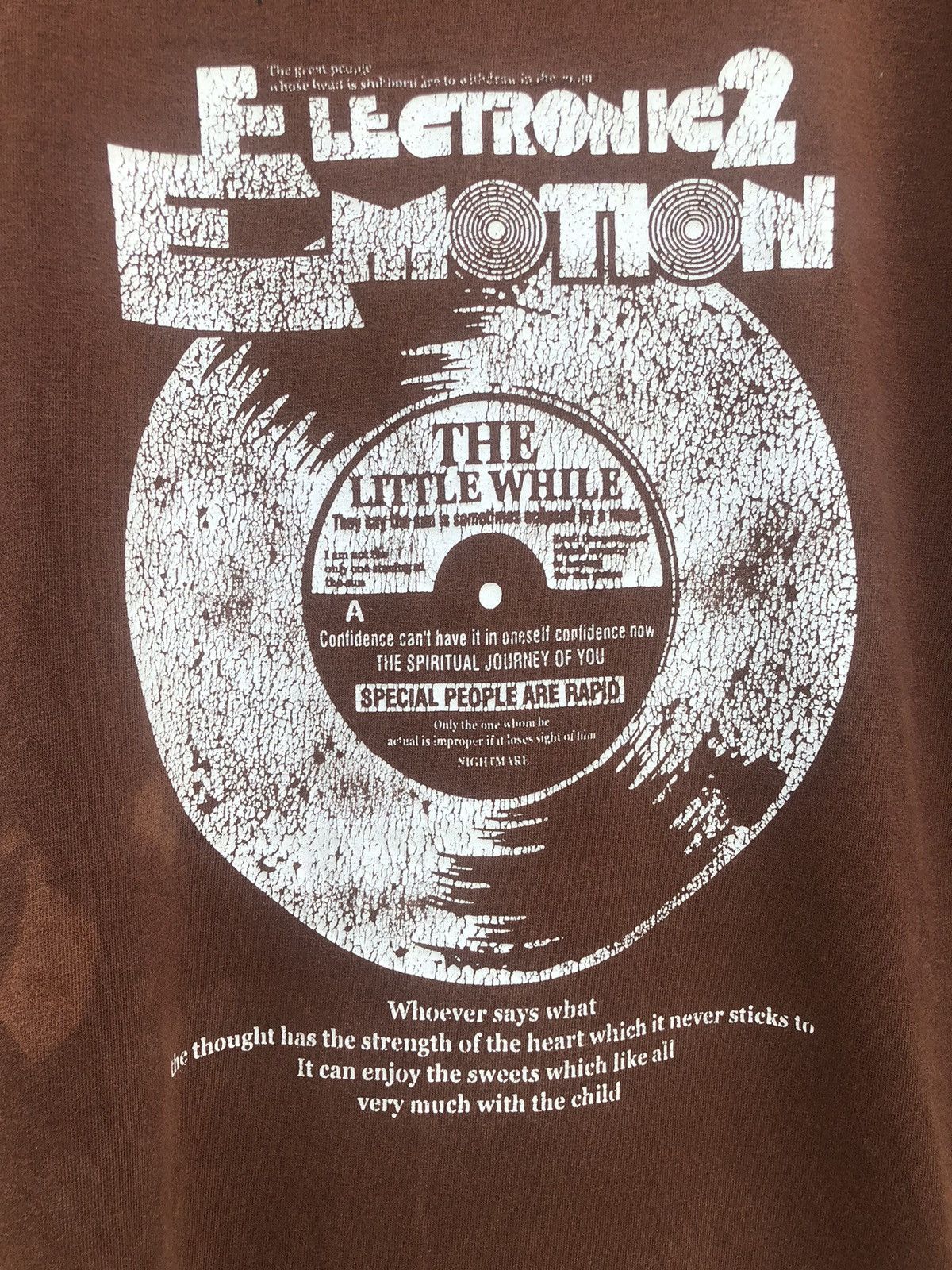 Vintage Vintage 90s Electonic Emotion The Little While Vinyl Record Size US L / EU 52-54 / 3 - 5 Thumbnail