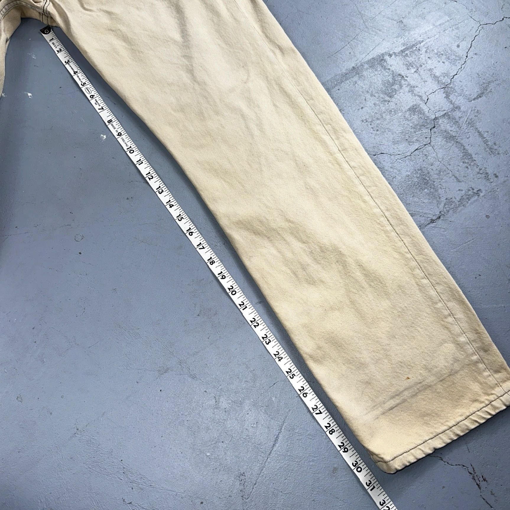 Levi's VINTAGE Levi's 501 Jeans Men 36x32 Straight USA 90s Denim Cotton Ivory Yellow Khaki Button Closure Modern Classic Size US 36 / EU 52 - 5 Thumbnail
