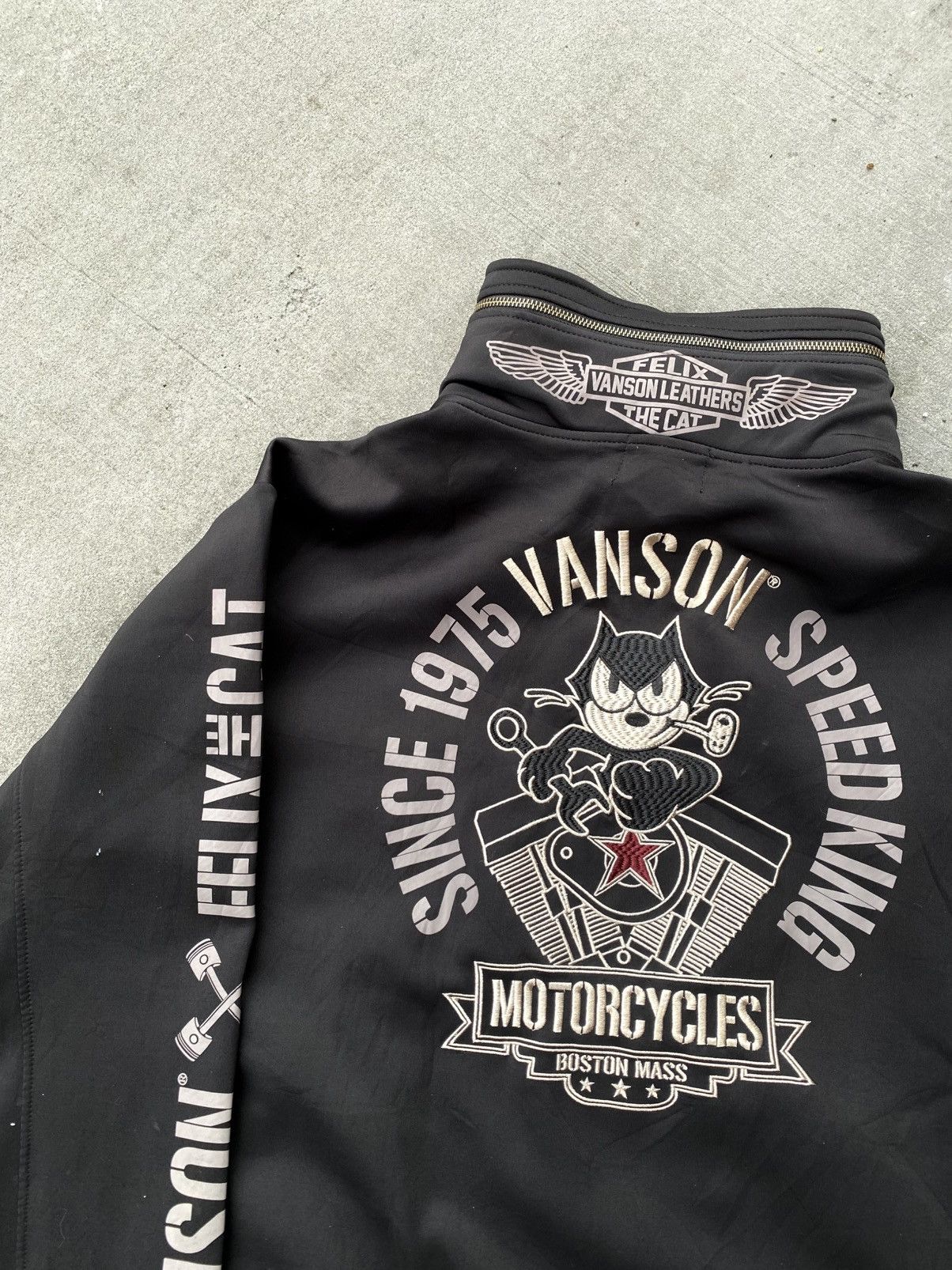 Vanson Leathers Vanson Leather X Felix The Cat Embroided Motorsport Jacket Size US L / EU 52-54 / 3 - 4 Thumbnail