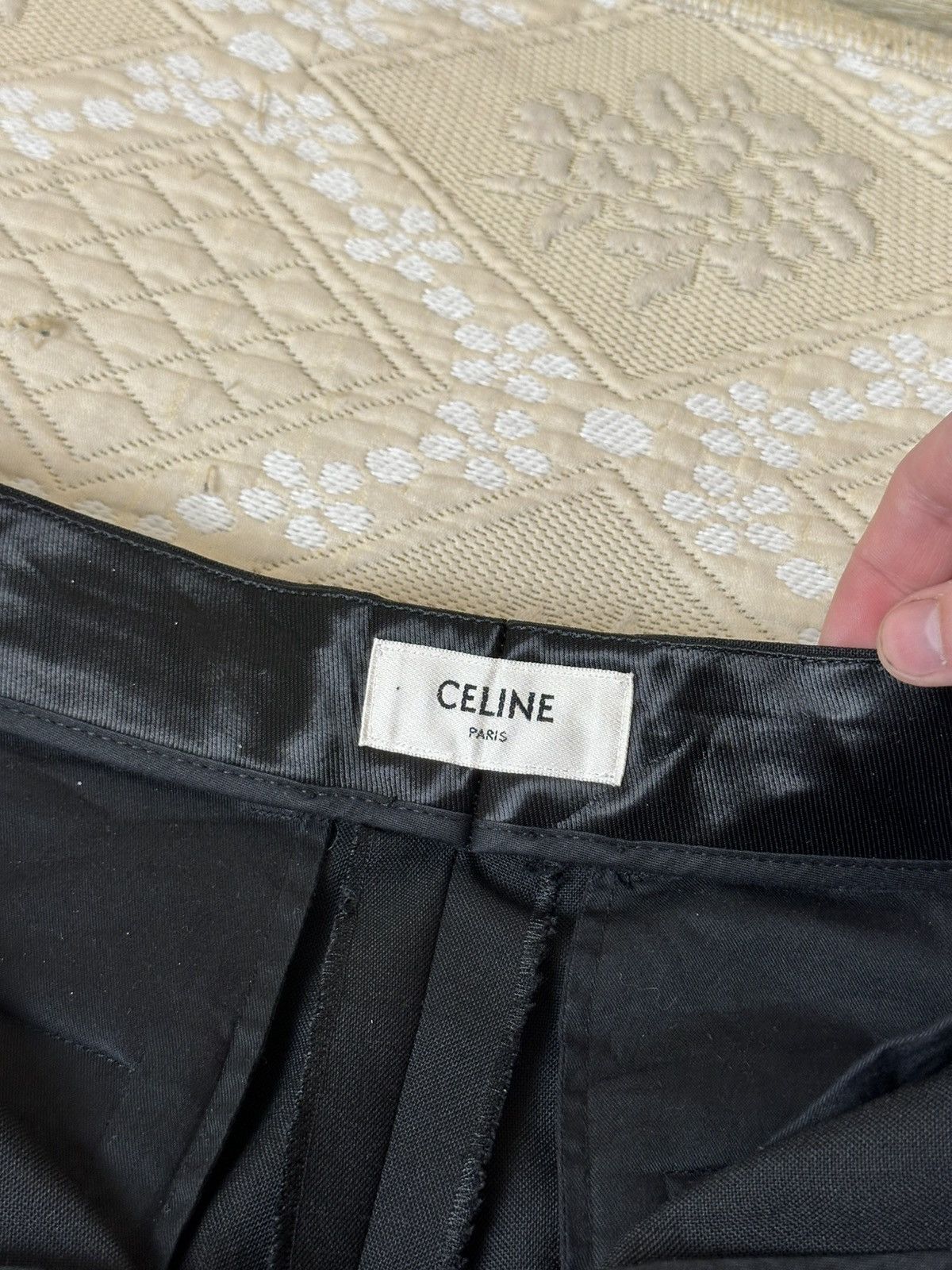 Celine 🔥 Celine Paris Black Mohair Wool Trousers 48 IT Pants Men Size 48R - 12 Thumbnail