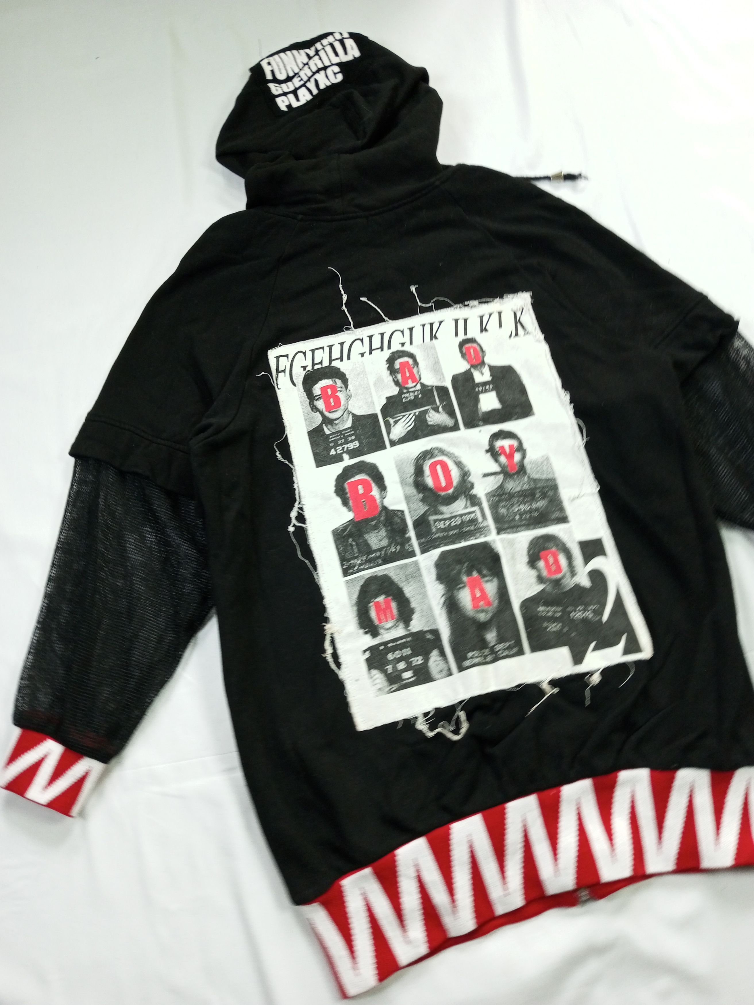 If Six Was Nine × Japanese Brand JAPANESE VKEI STYLE " FUNNY GUERRILLA" PUNK STYLE HOODIE Size US M / EU 48-50 / 2 - 13 Thumbnail