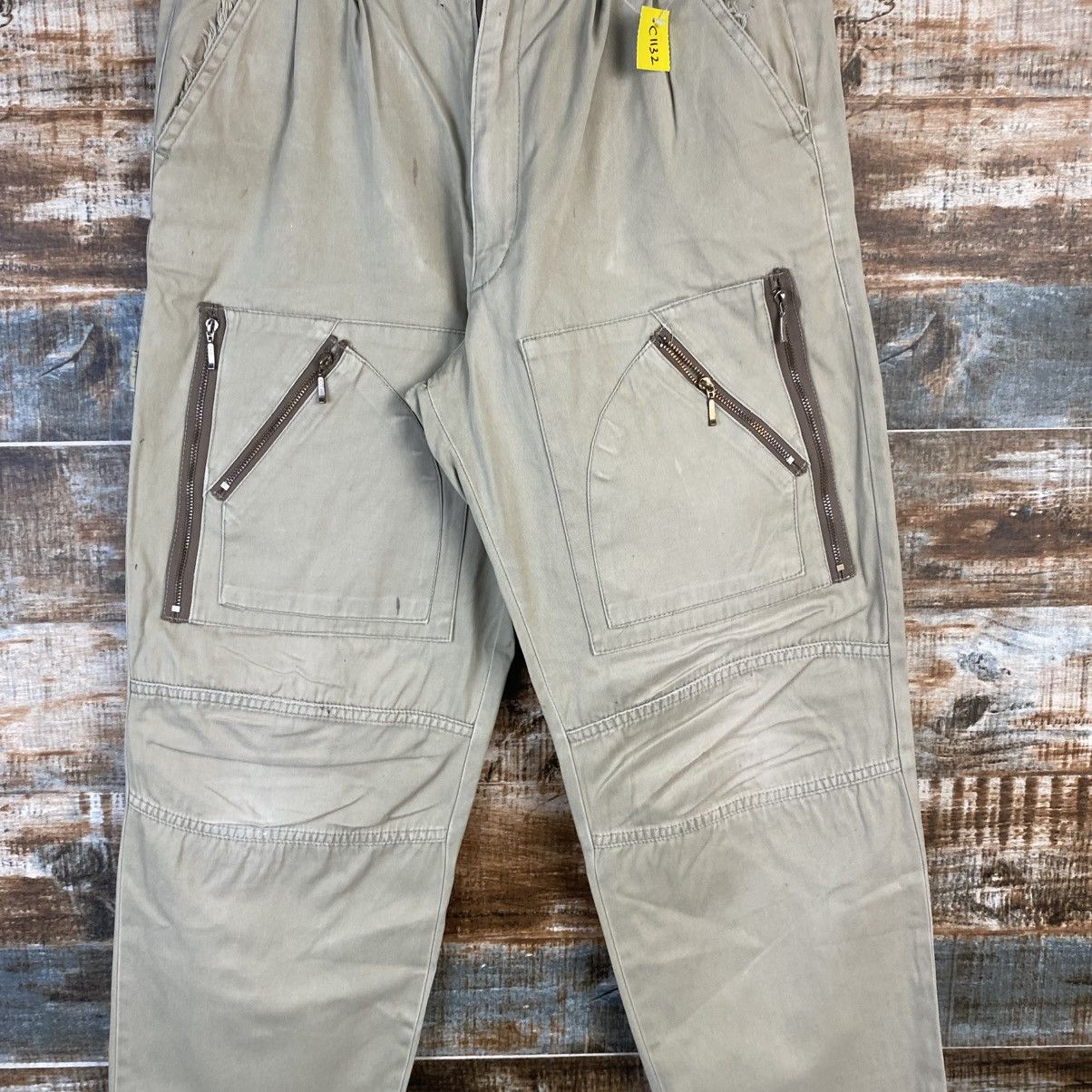 Japanese Brand DL Caral Beige Cargo Multipocket Pants #C1132 Size US 26 / EU 42 - 5 Thumbnail