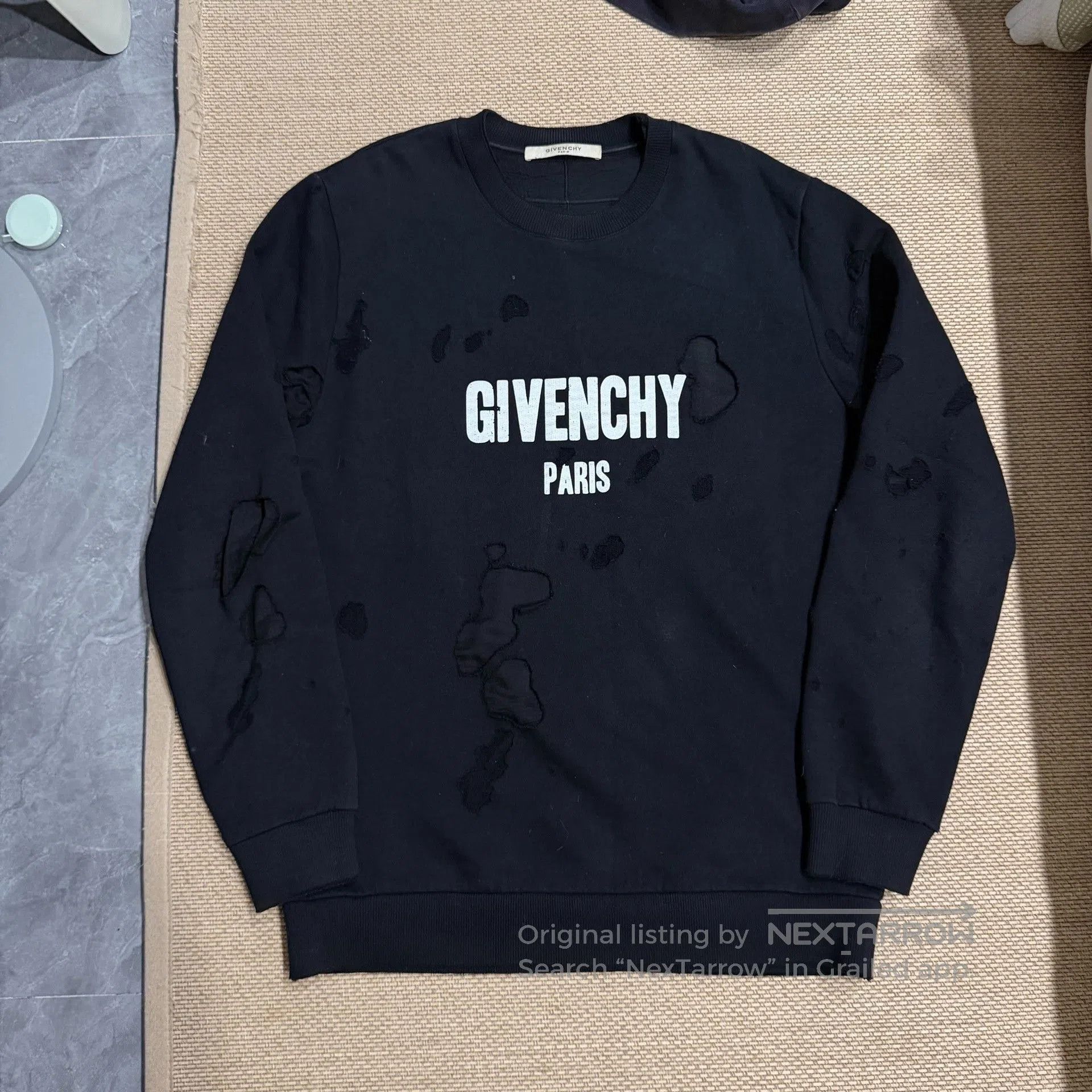 Givenchy Givenchy Distressed Long Sleeve Hoodie. Size US M / EU 48-50 / 2 - 1 Thumbnail