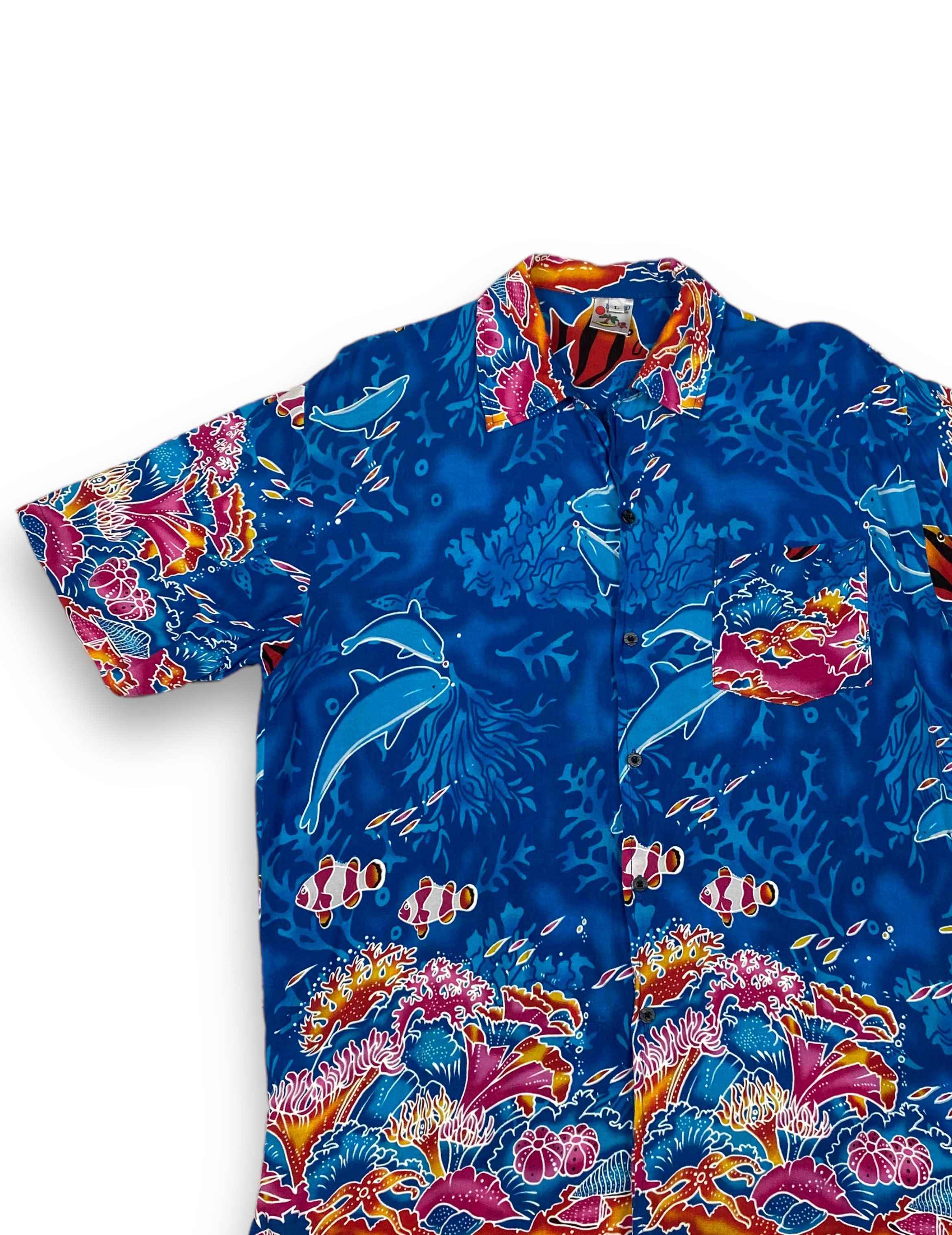 Vintage Vintage ISLAND Crazy Undersea Button Up Hawaii Shirt M749 Size US L / EU 52-54 / 3 - 3 Thumbnail