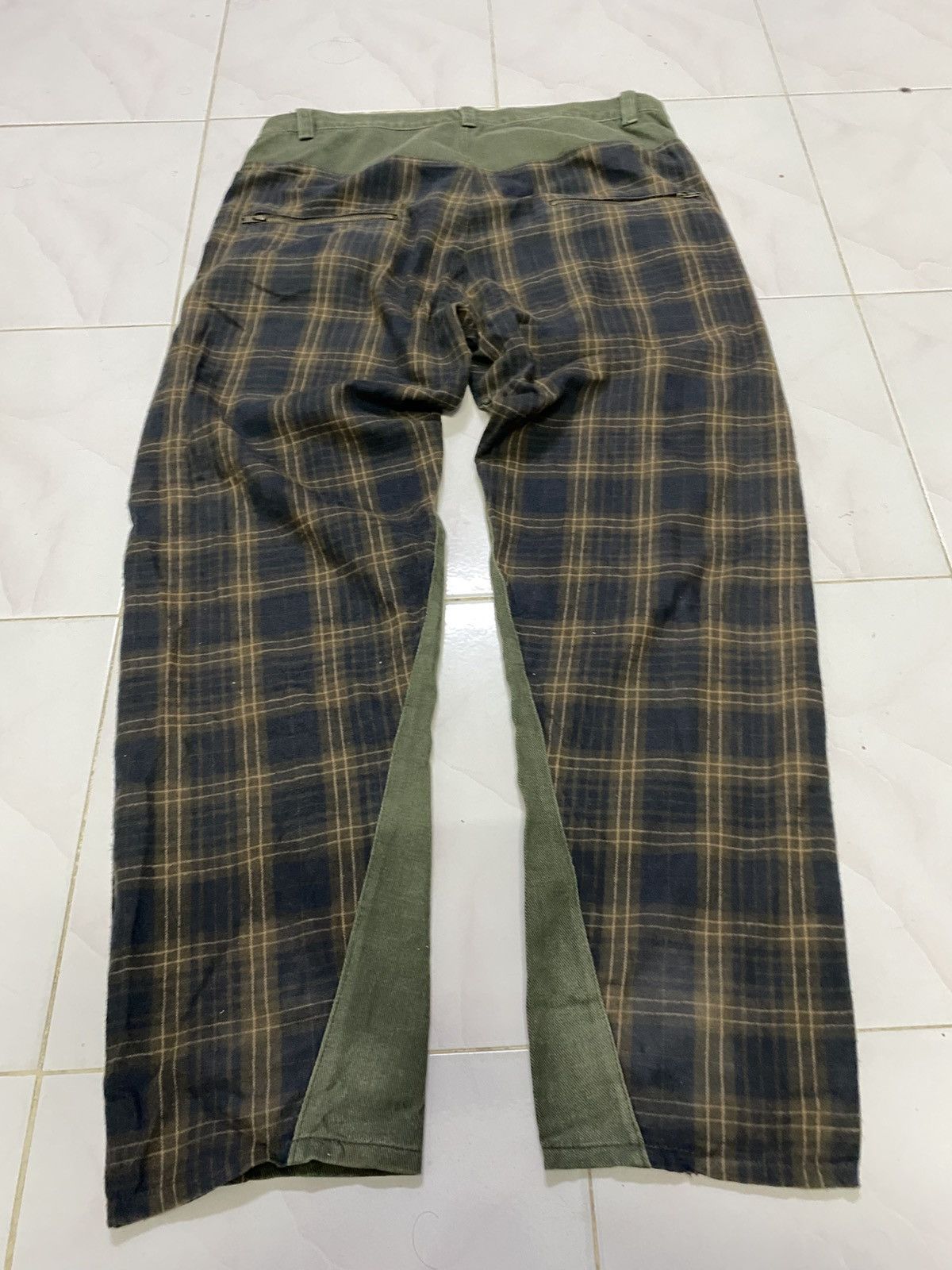 If Six Was Nine × Kapital × Needles Unbrand Shadow Plaid Patch Rebuild Pant Size US 32 / EU 48 - 1 Thumbnail