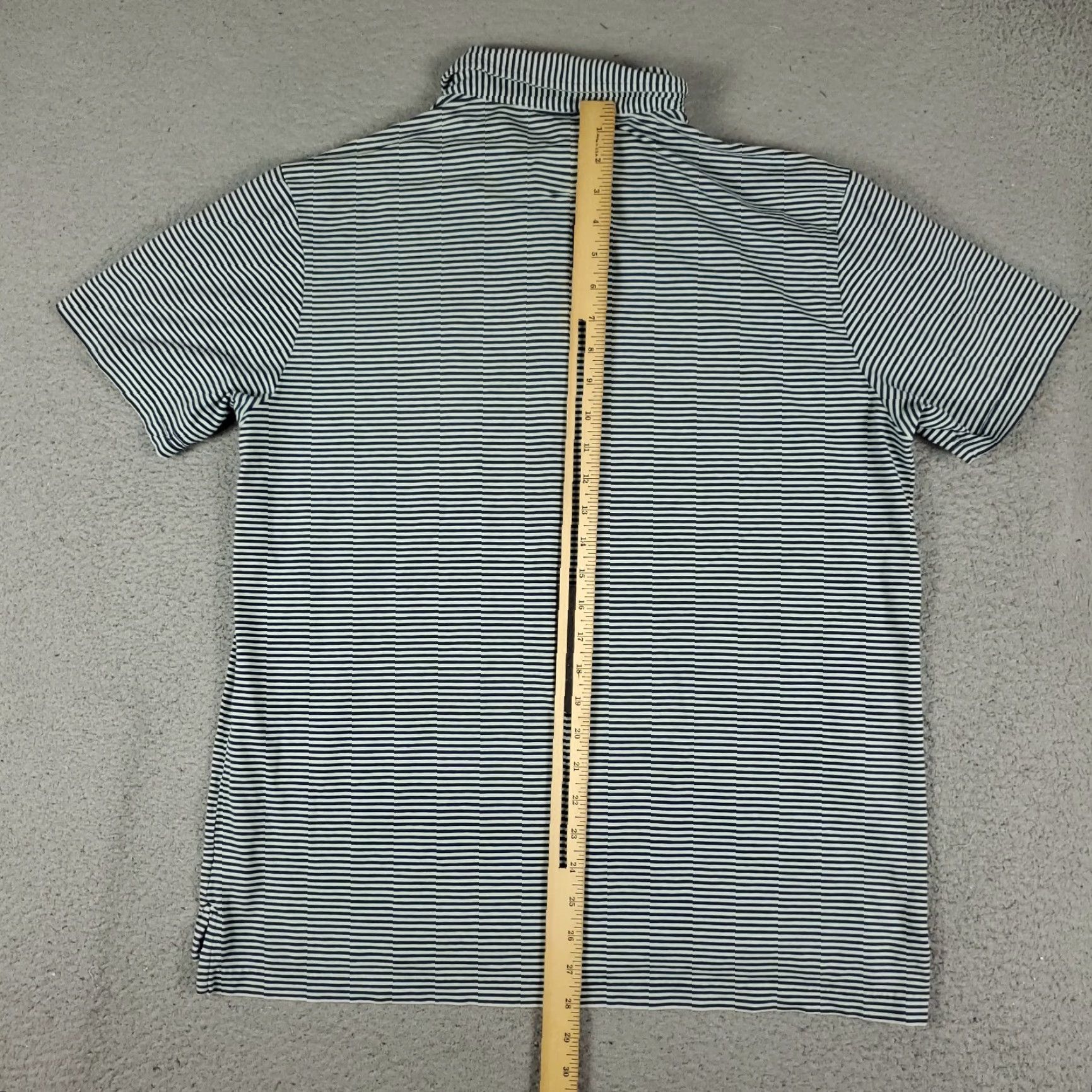 Peter Millar Peter Millar Polo Shirt Mens Large Blue Striped Cotton Golf Short Sleeve Activewear Size US L / EU 52-54 / 3 - 5 Thumbnail