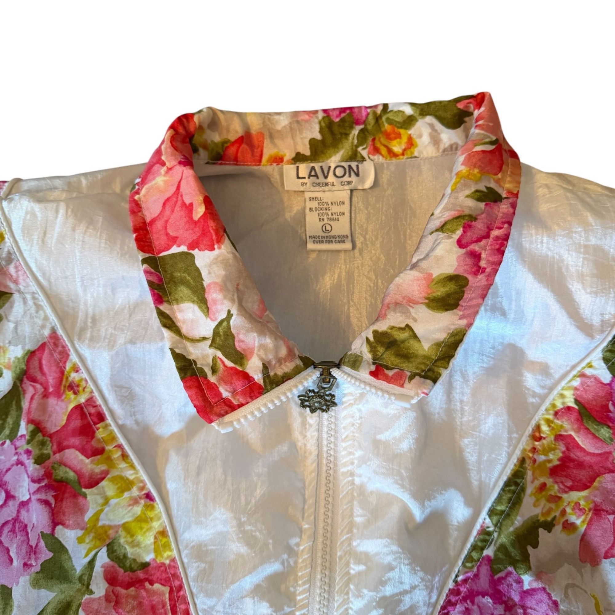 Vintage Vintage Lavon Novelty Spring Floral Print Windbreaker Size L / US 10 / IT 46 - 2 Thumbnail