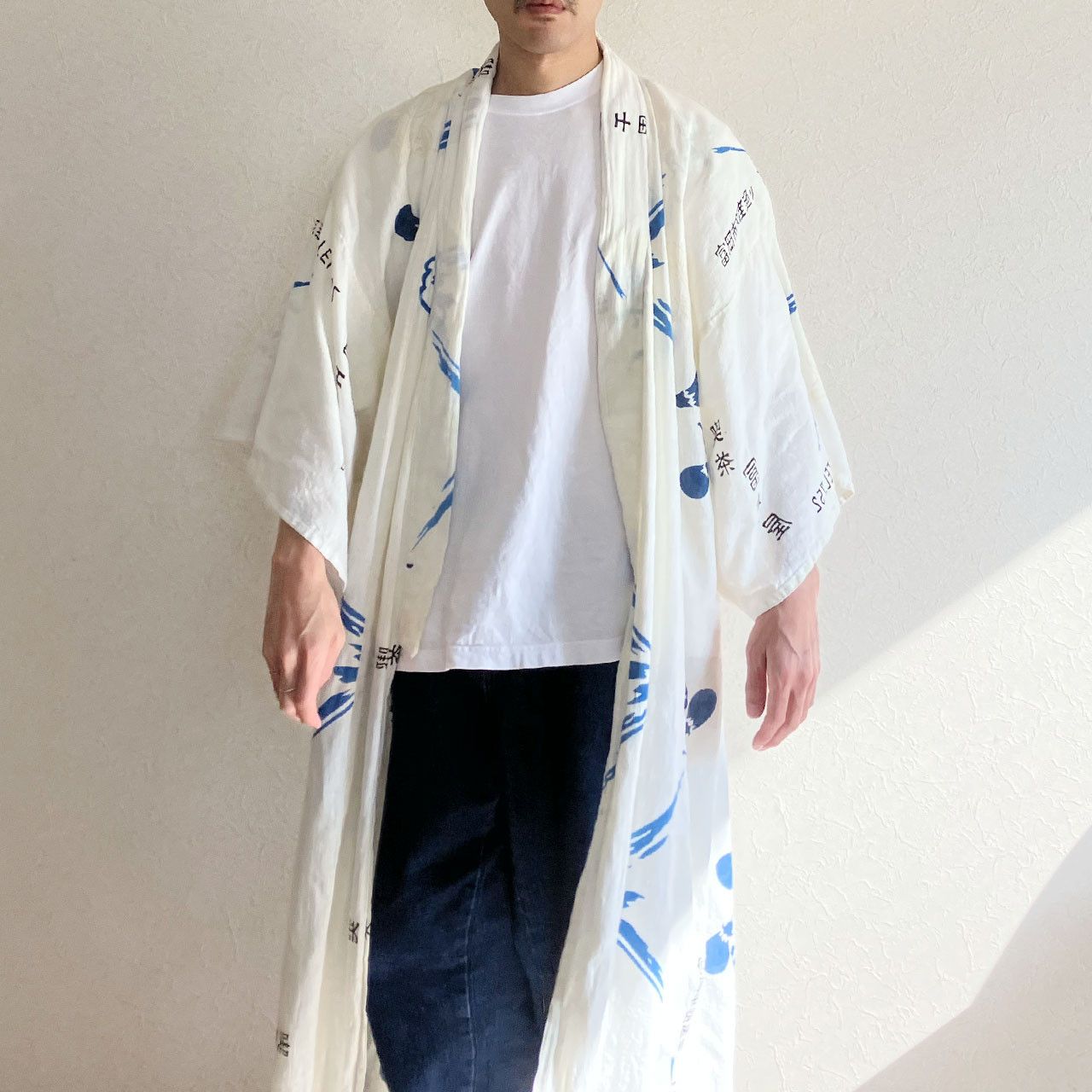 Other Tenugui Patchwork Kimono Vintage Japanese Fabric Robe Size US L / EU 52-54 / 3 - 14 Thumbnail