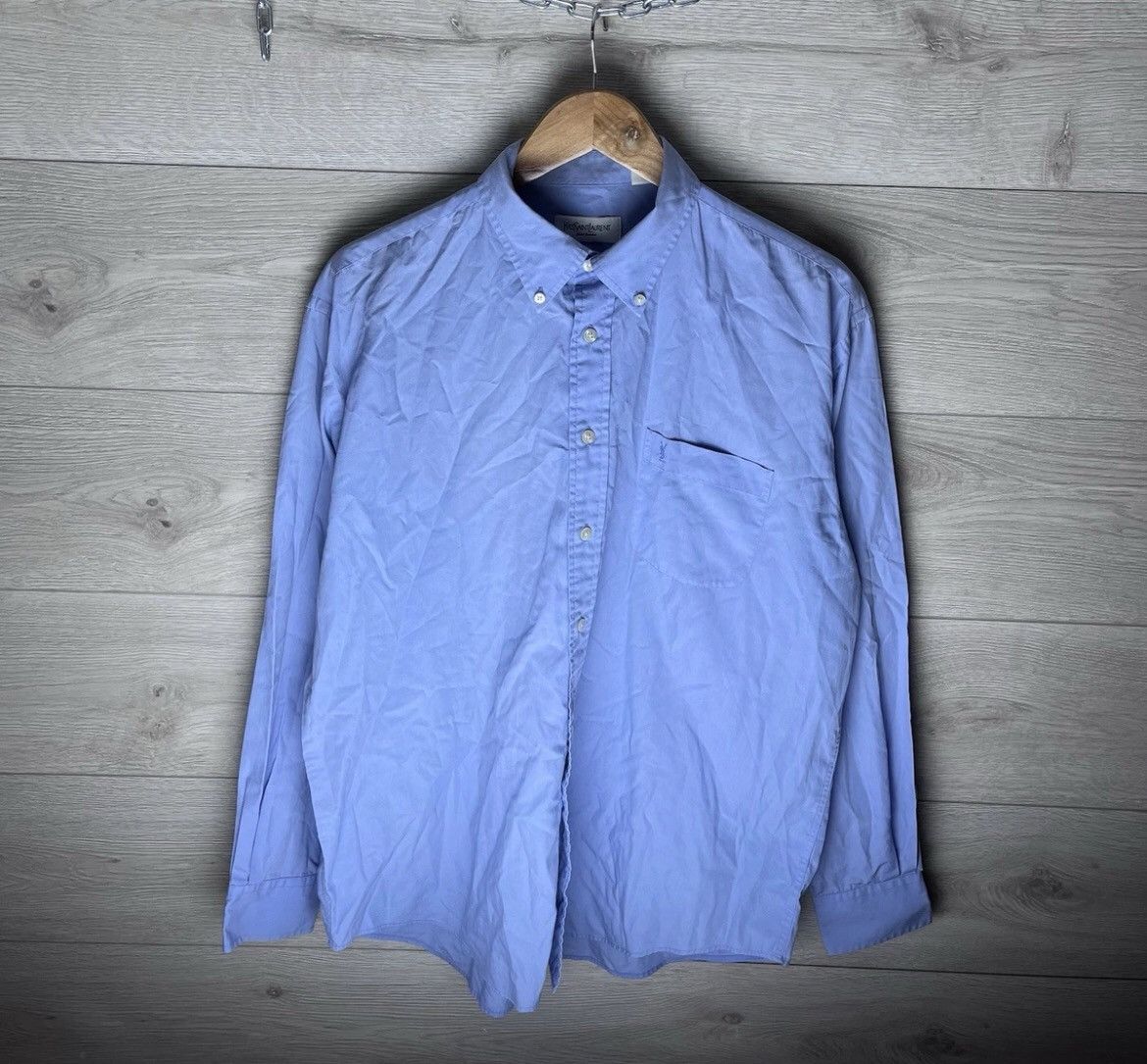 Other Mens shirt YSL size Xl blue Y2K Size US XL / EU 56 / 4 - 1 Thumbnail