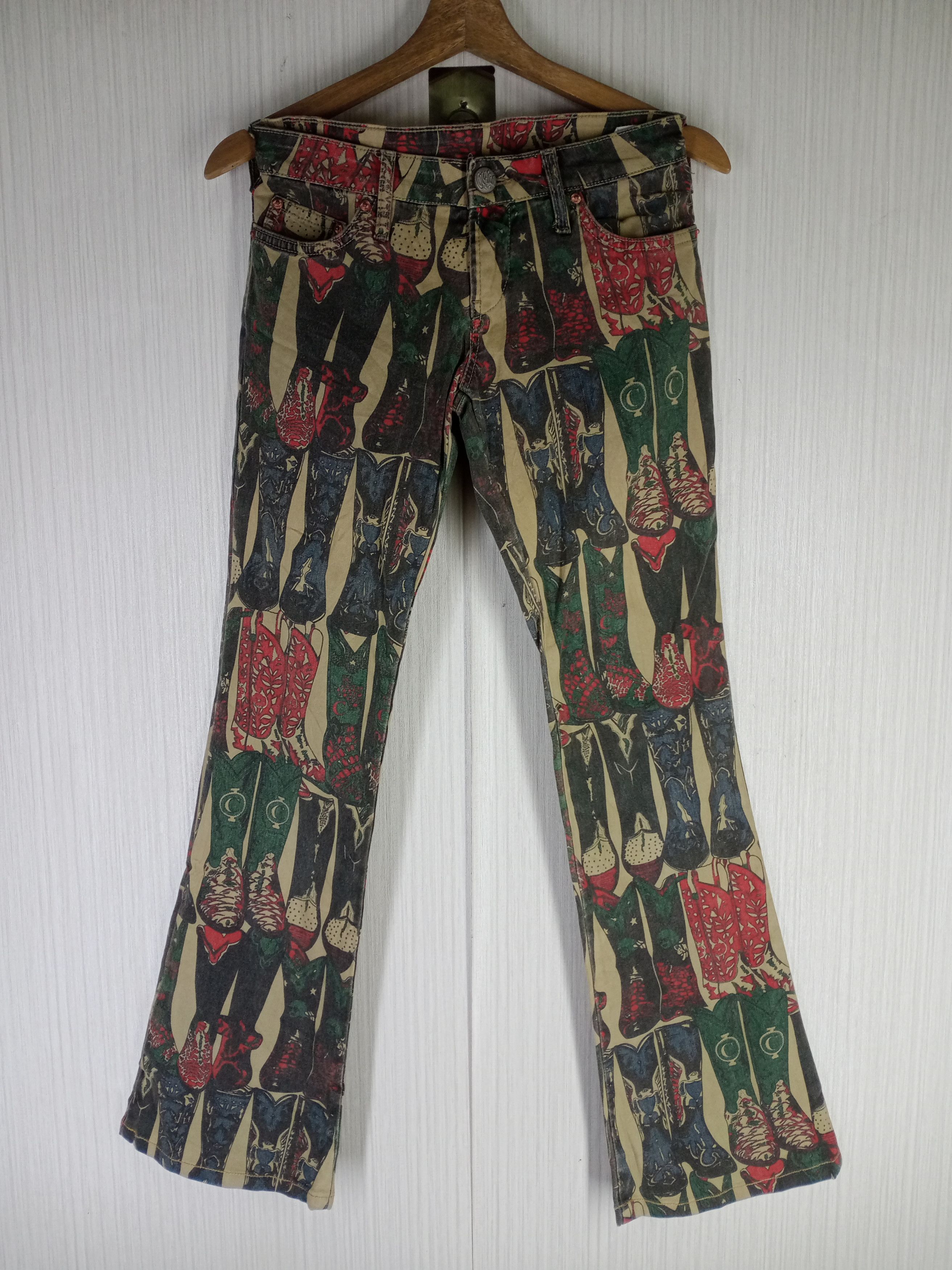 Hysteric Glamour Rare Vintage Flare Cimarron Jeans Full Print Shoes Size 28" / US 6 / IT 42 - 1 Thumbnail
