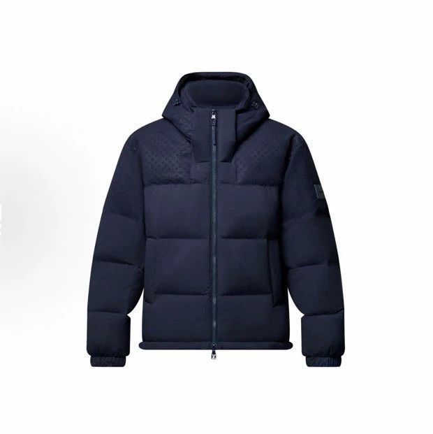 Louis Vuitton Embossed hooded down jacket