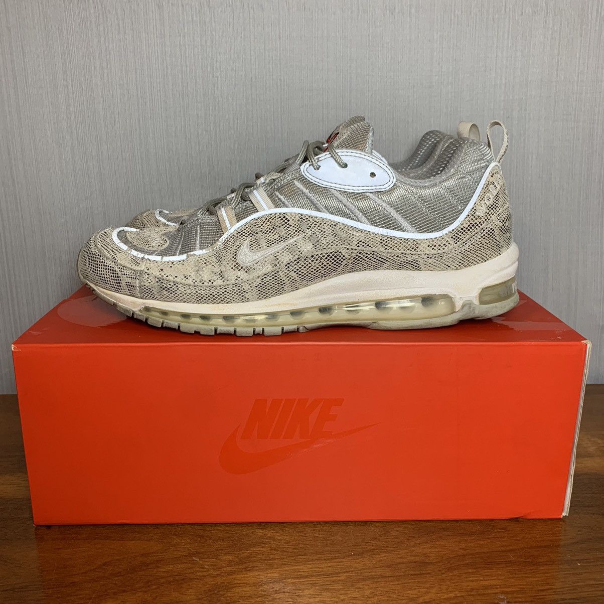 Nike × Supreme Supreme Nike Air Max 98 Snakeskin Size US 11.5 / EU 44-45 - 1 Thumbnail