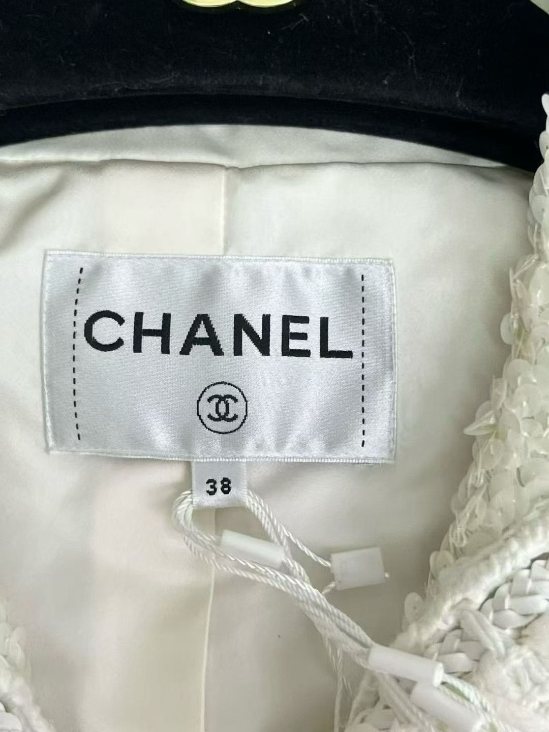 Chanel CHANEL Navy Collar Sequin Jacket Size US M / EU 48-50 / 2 - 6 Thumbnail