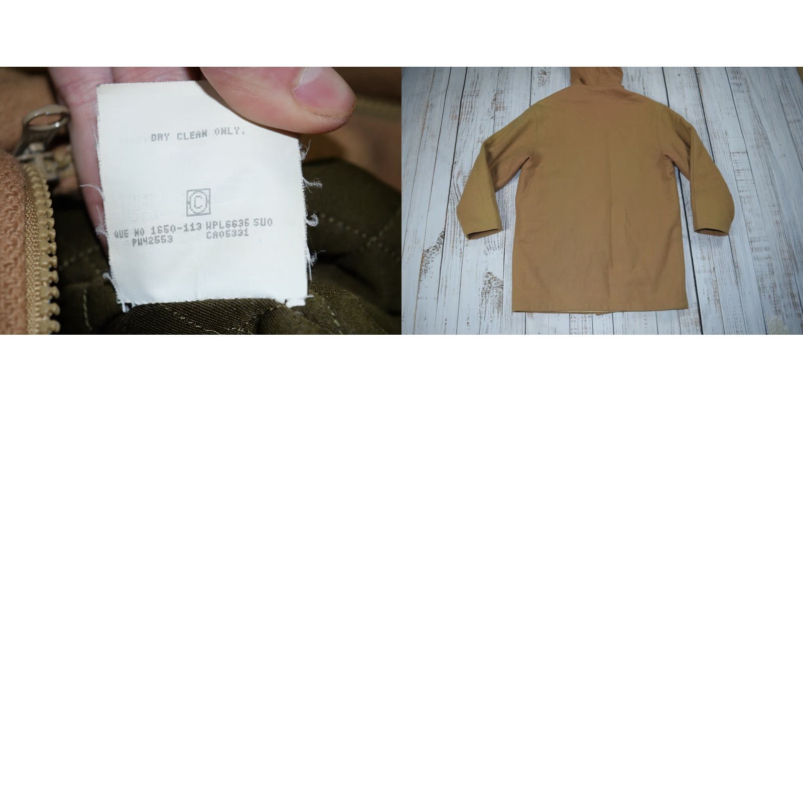 Vintage VINTAGE Woolrich Jacket Parka Wool Blend Hooded Size Large Mens Khaki Tan Olive Liner 1990s Size US L / EU 52-54 / 3 - 8 Thumbnail