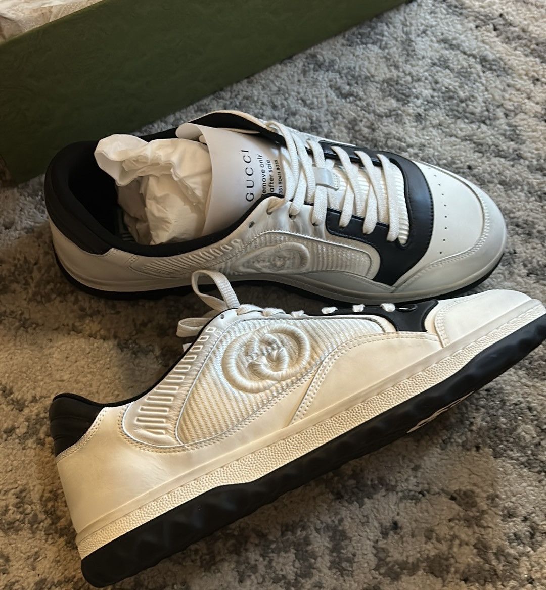 Gucci Gucci Mac80 Sneaker Off White Black Size US 9.5 / EU 42-43 - 4 Thumbnail