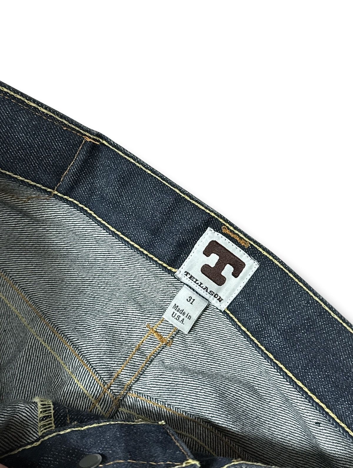 Tellason Tellason Japan Selvage Elgin White Oak Cone Denim Pants Size US 31 - 10 Thumbnail