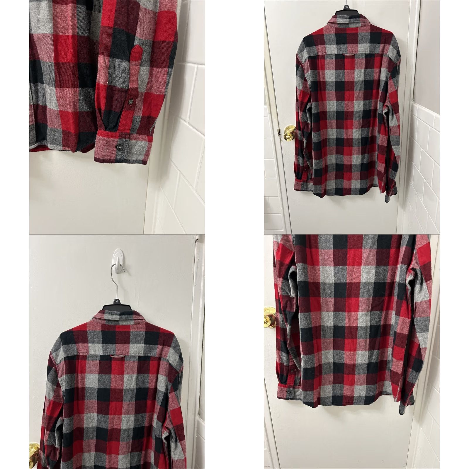 Vintage Urban Pipeline Shirt Mens L Red Ultimate Flannel Plaid Button Down Long Sleeve Size US L / EU 52-54 / 3 - 8 Thumbnail