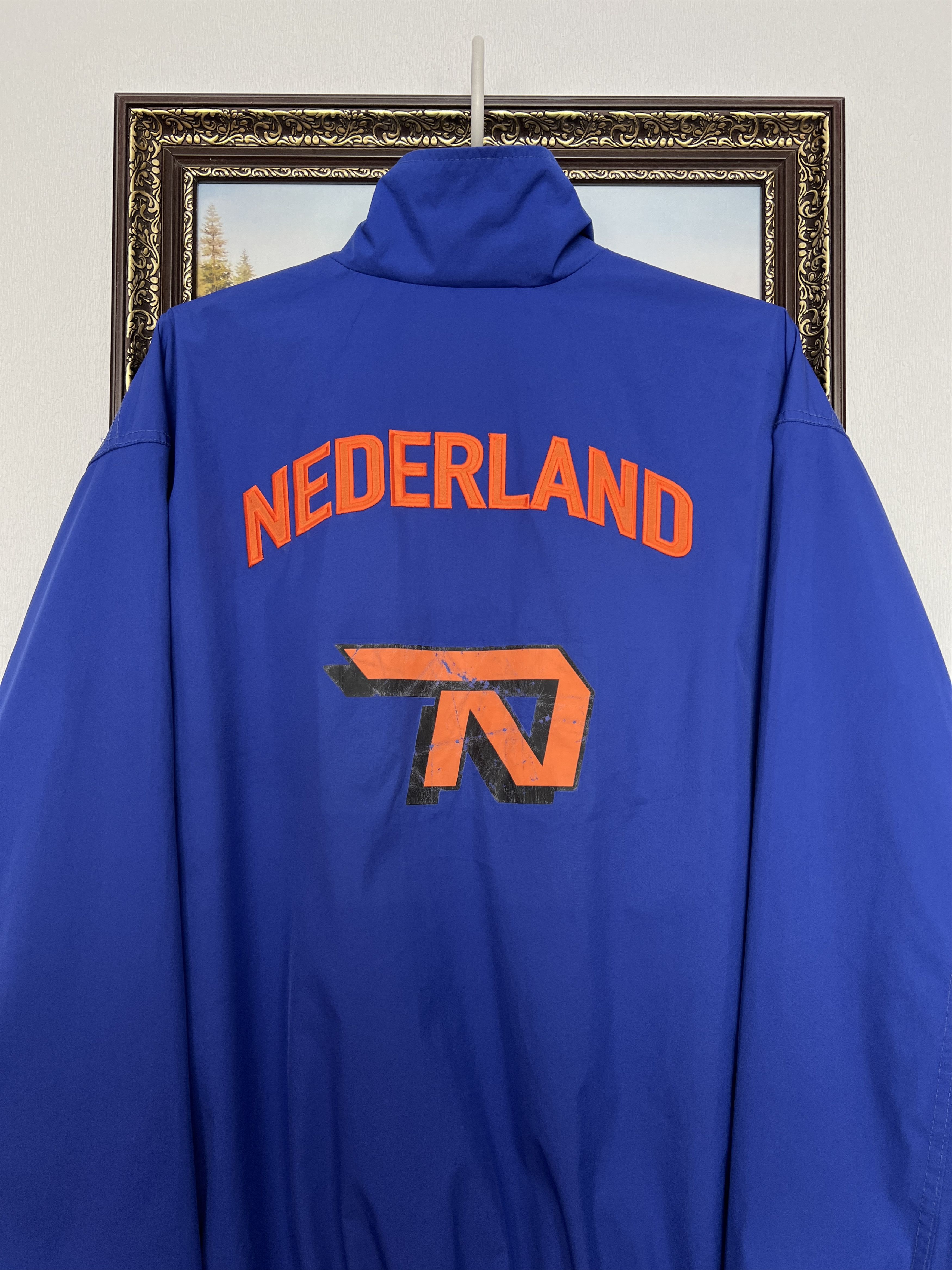 Nike Vintage 90's Nike Netherlands Holland Football Jacket Blue Size US M / EU 48-50 / 2 - 12 Thumbnail