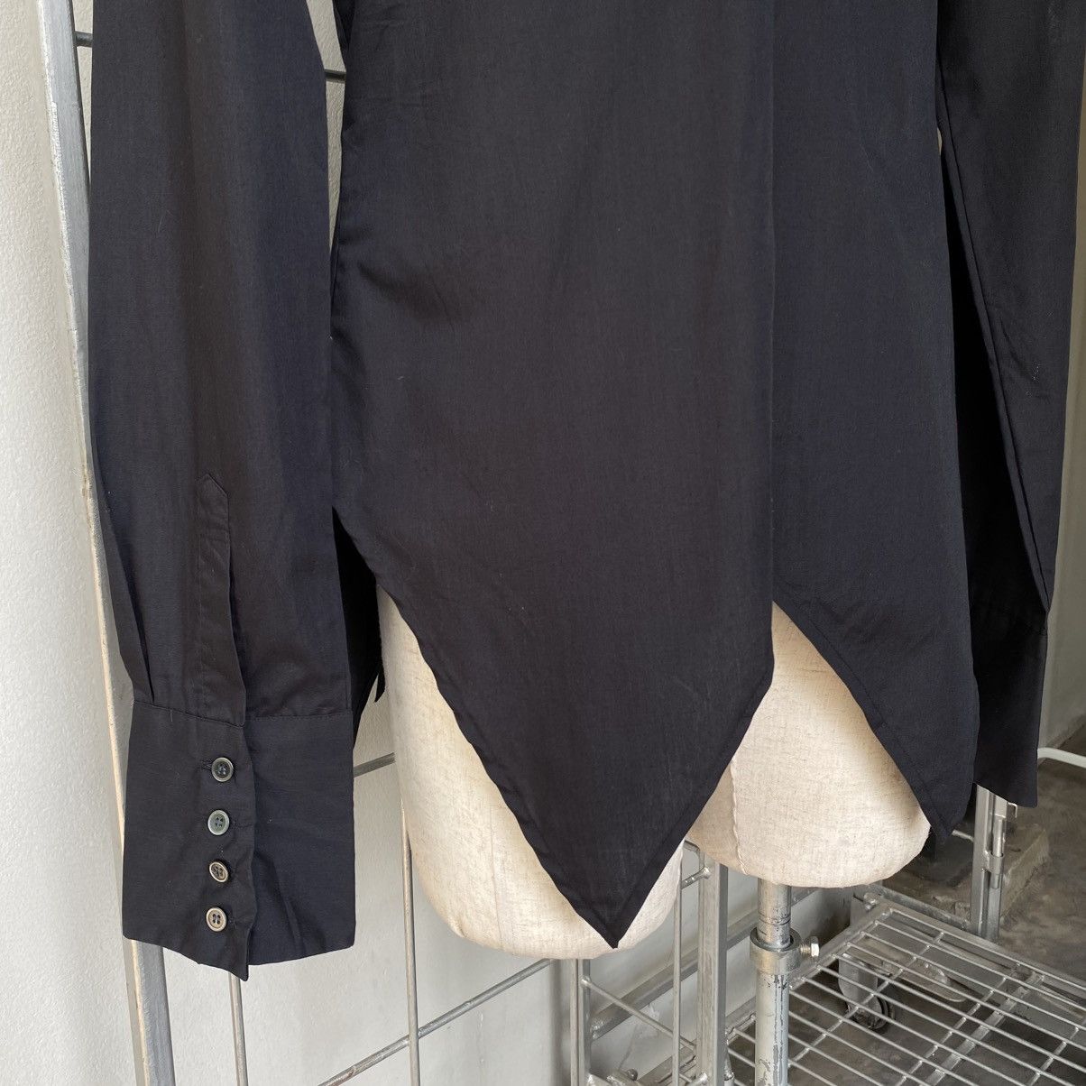 Designer × Japanese Brand Devil'n Bass Y2K Punk Black Lace-Up Symmetrical Shirt Size US L / EU 52-54 / 3 - 19 Thumbnail