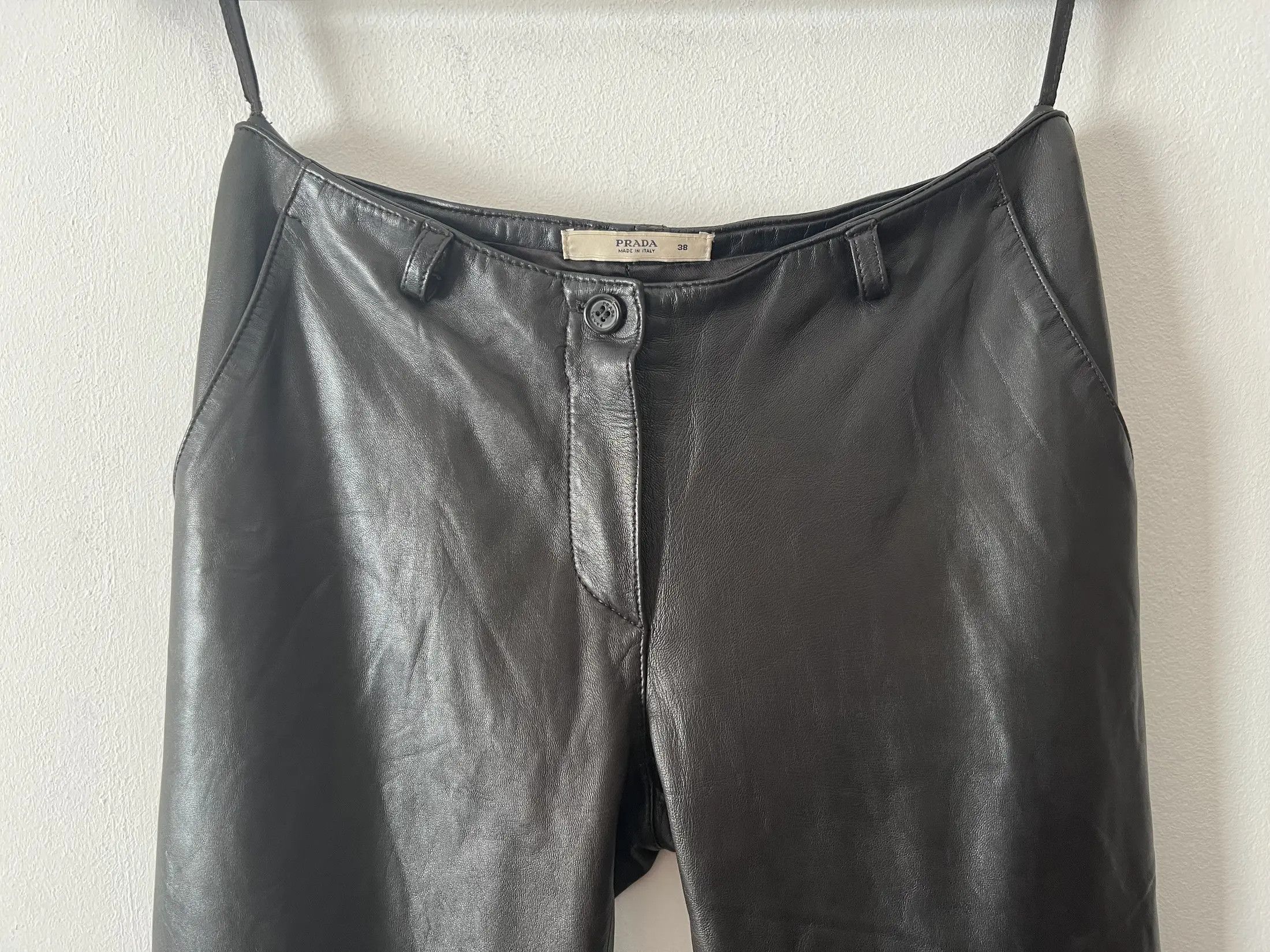 Prada High Quality Leather Pants Size 26" / US 2 / IT 38 - 6 Thumbnail