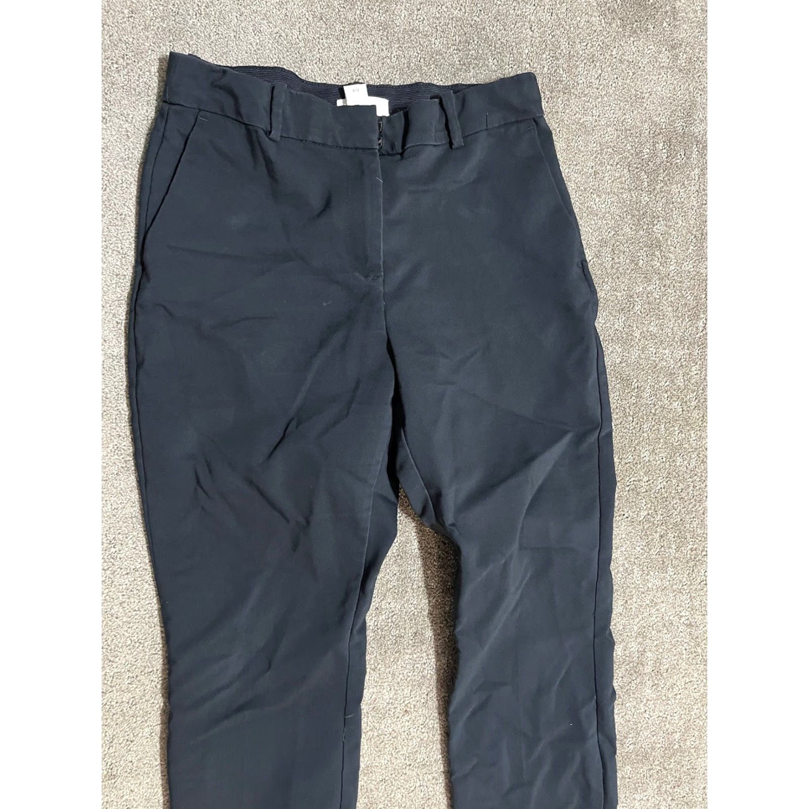 H&M H&M Pants Women 8 Navy Chino Skinny Pocket Cotton Blend Regular Rise 29 Inseam Womens Size 30" / US 8 / IT 44 - 4 Thumbnail